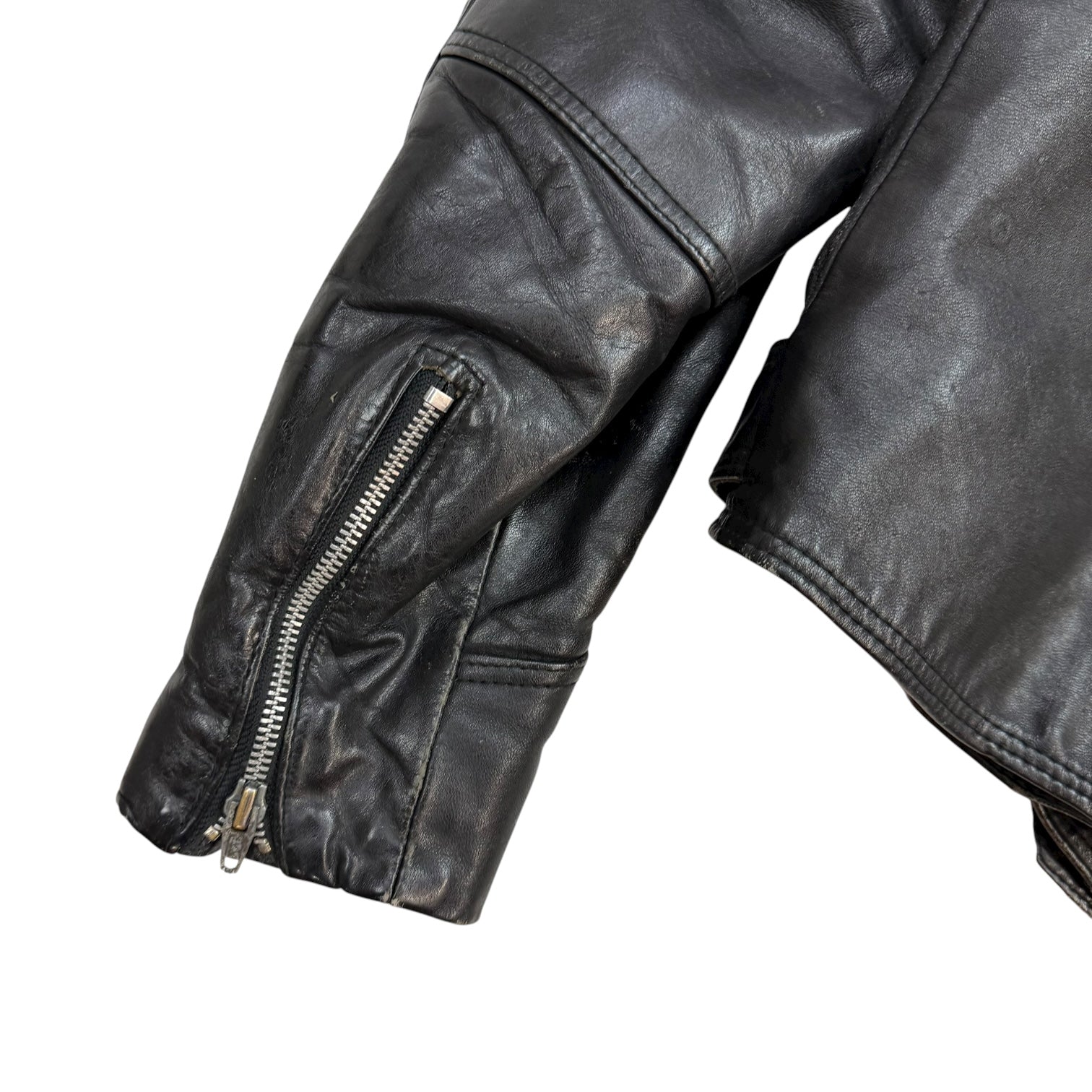 Vintage Bristol Leather Moto Jacket Black