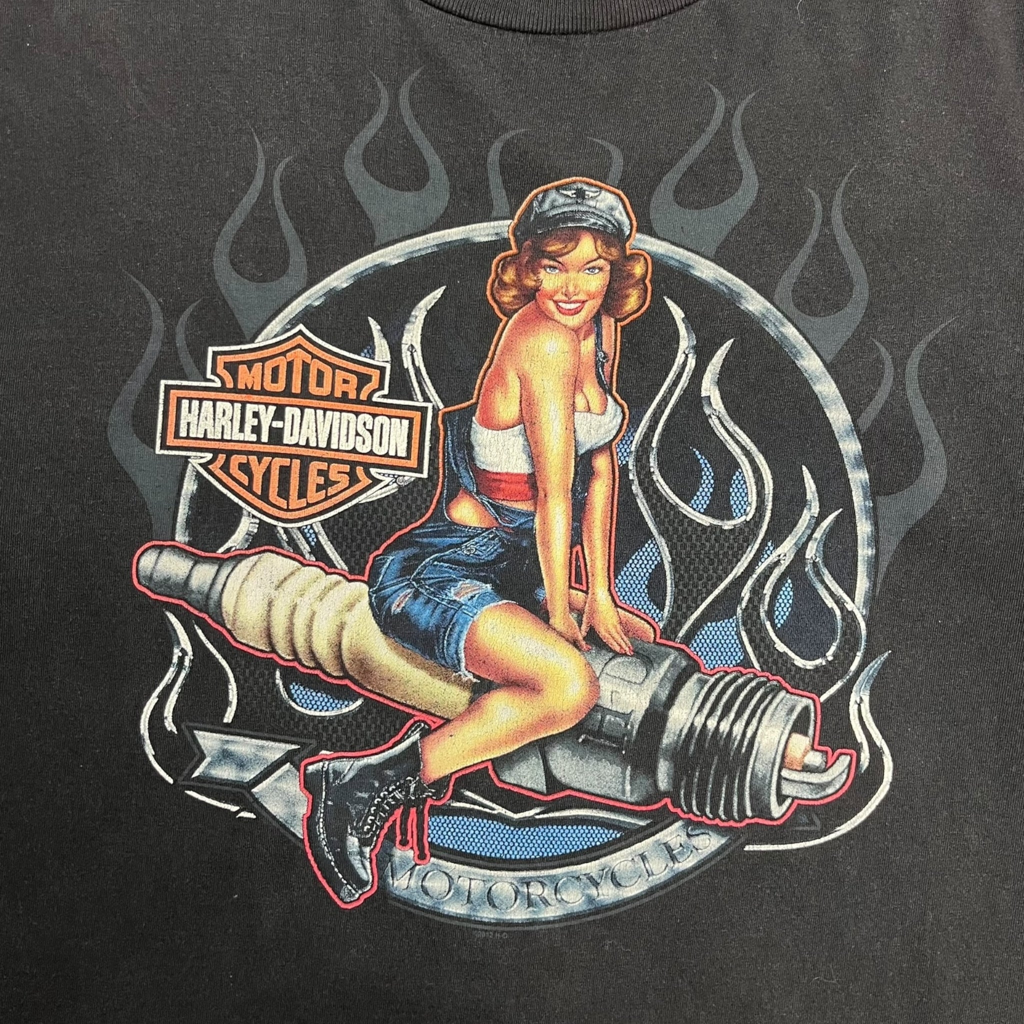 Harley Davidson Vancouver BC Flame Longsleeve T-Shirt