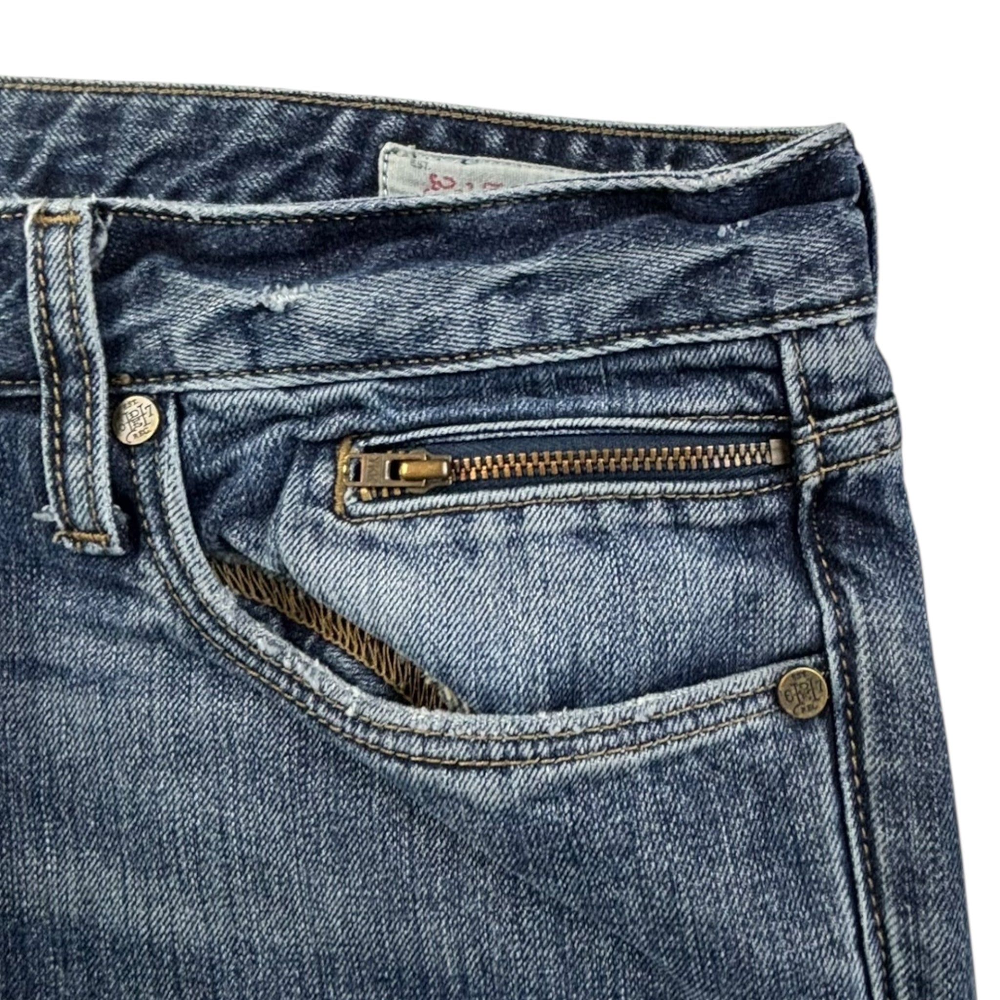 Vintage Ed Hardy Distressed Pants Dark Blue
