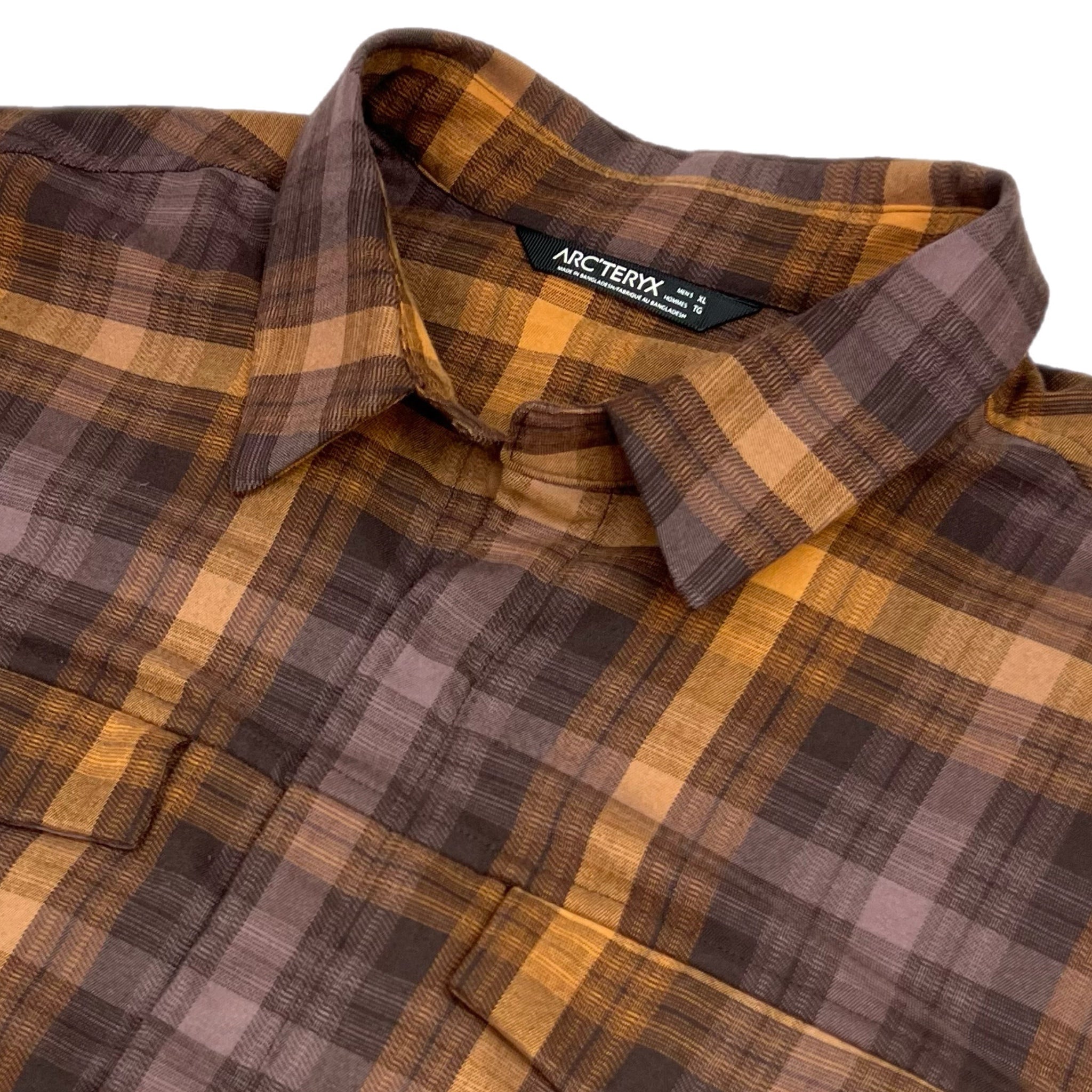 Arc’teryx Gryson Flannel Button Up Shirt Burgundy/Orange