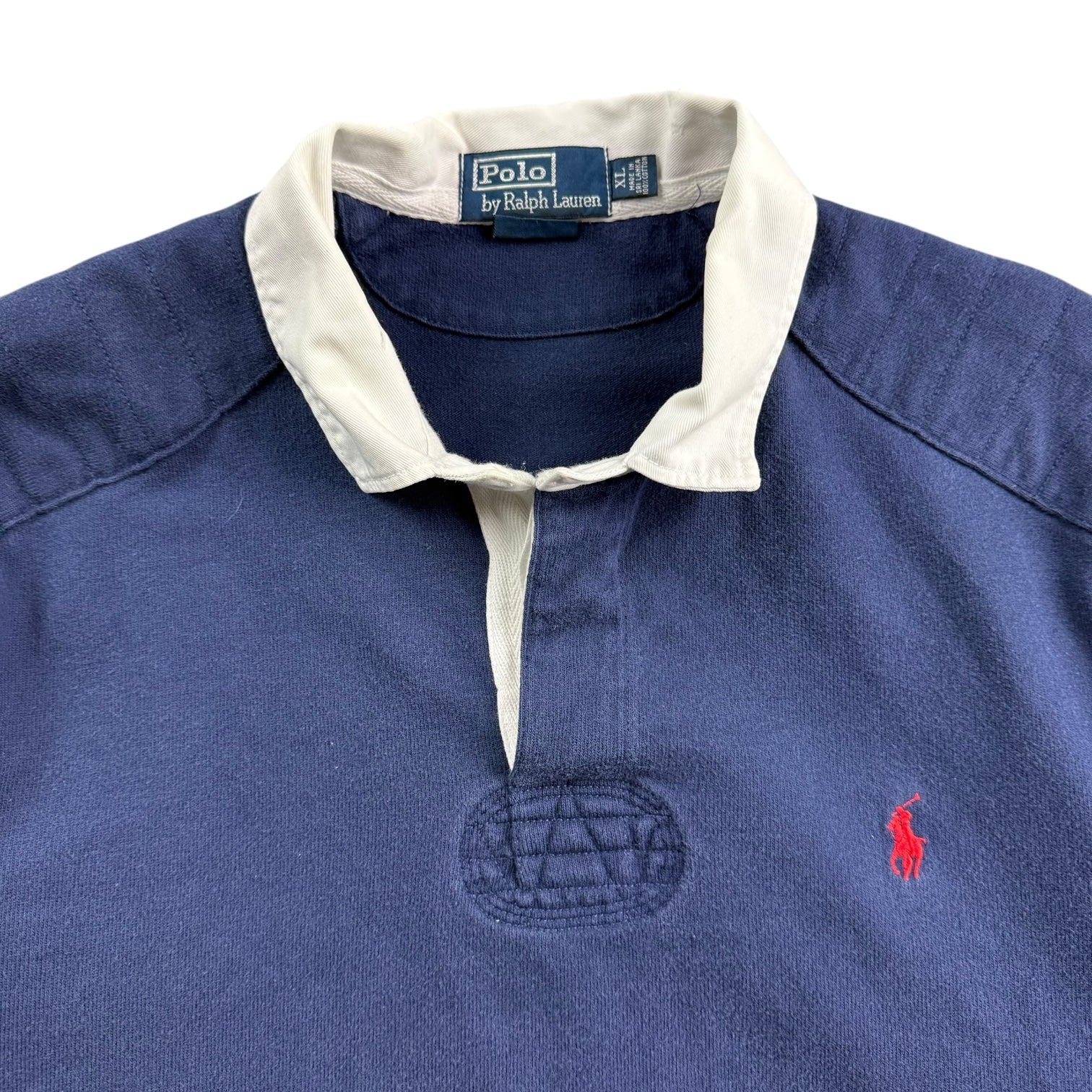 Vintage Ralph Lauren L/S Polo Rugby Navy Blue