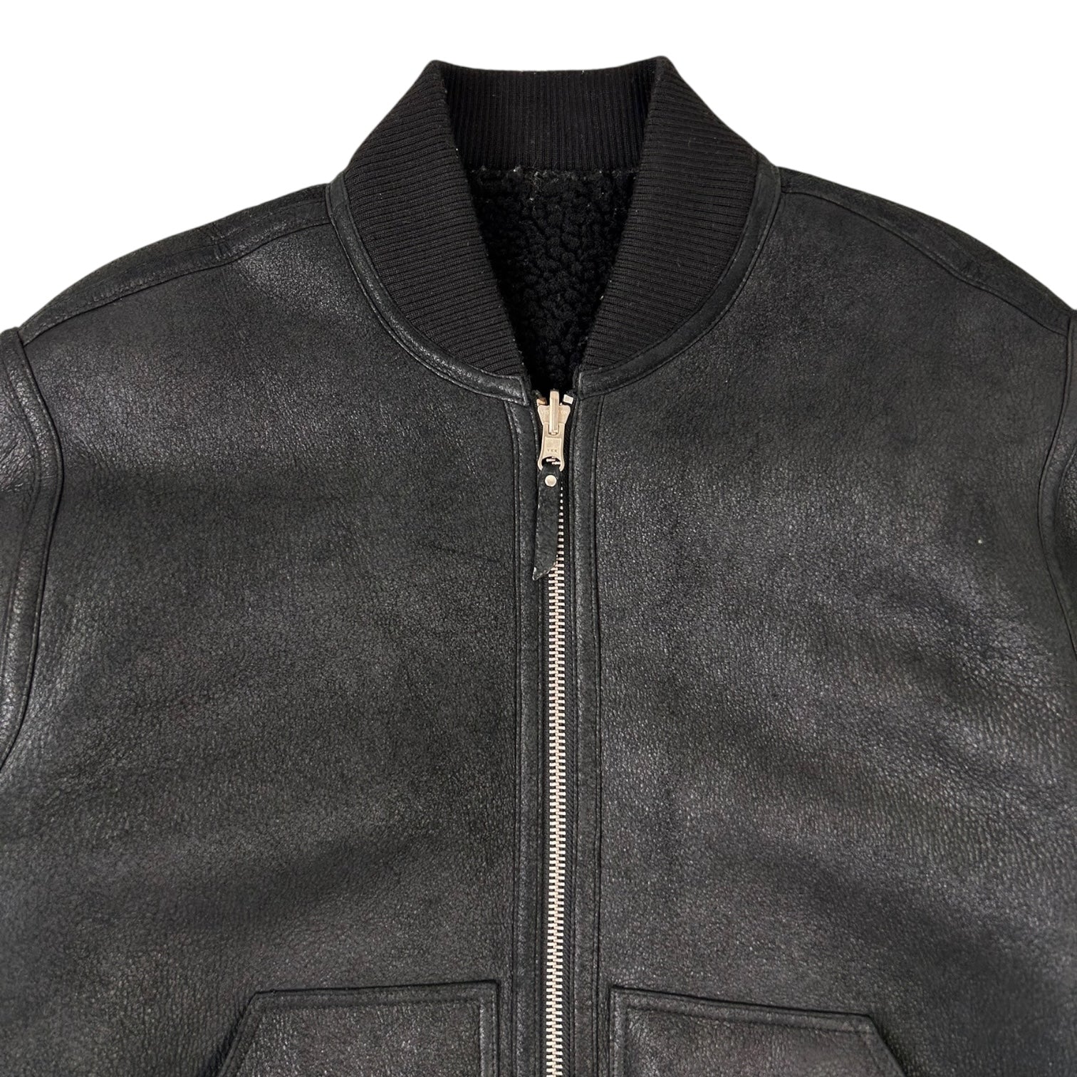 Stussy Shearling Reversible Bomber Jacket Black
