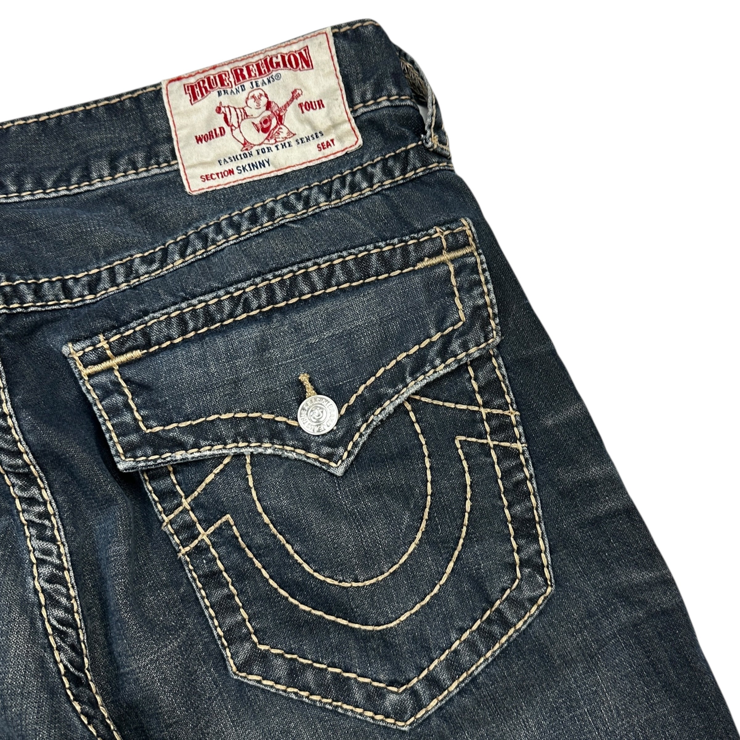 Vintage Y2K True Religion Big T Stitch Denim