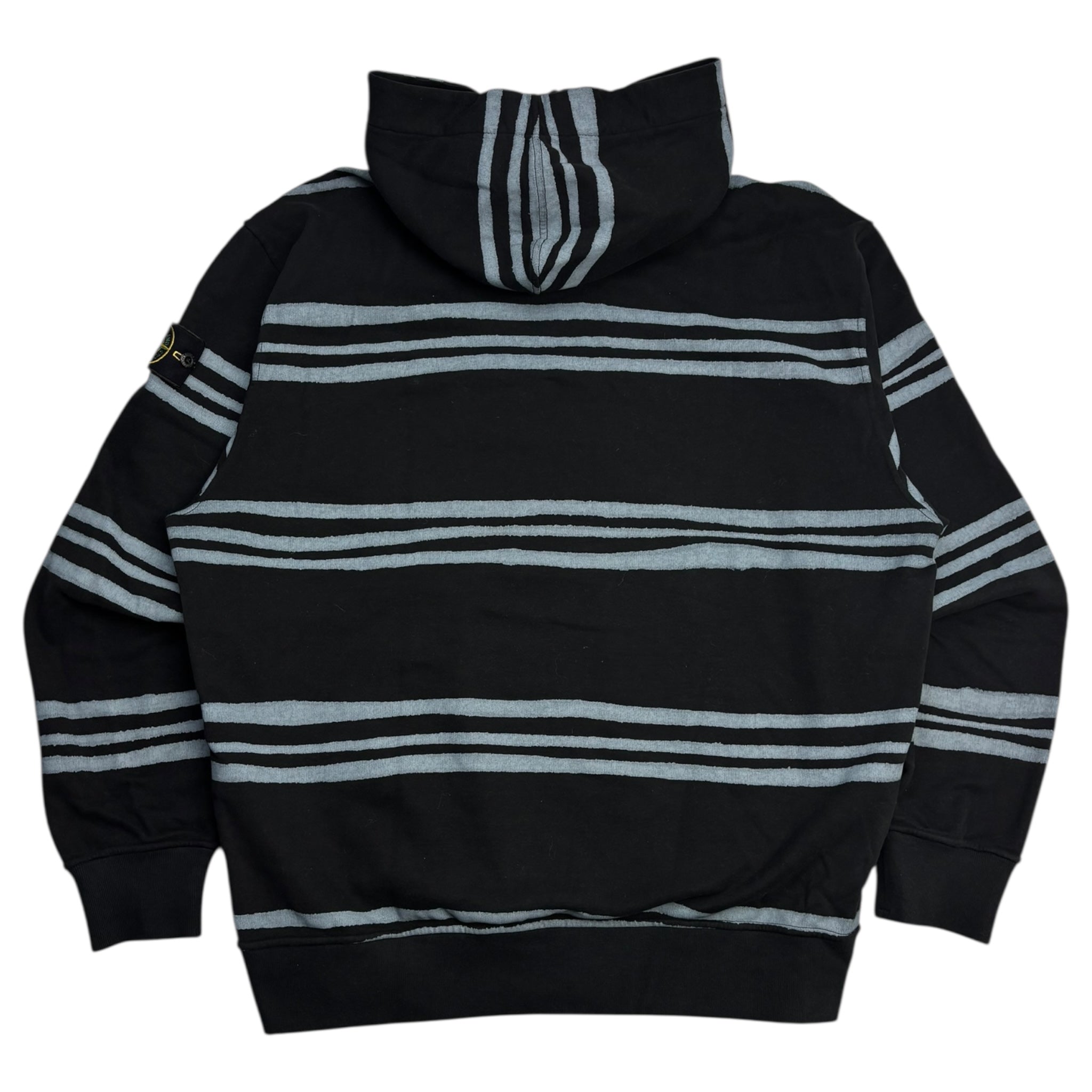 Supreme Stone Island Warp Stripe Hooded Sweatshirt Black