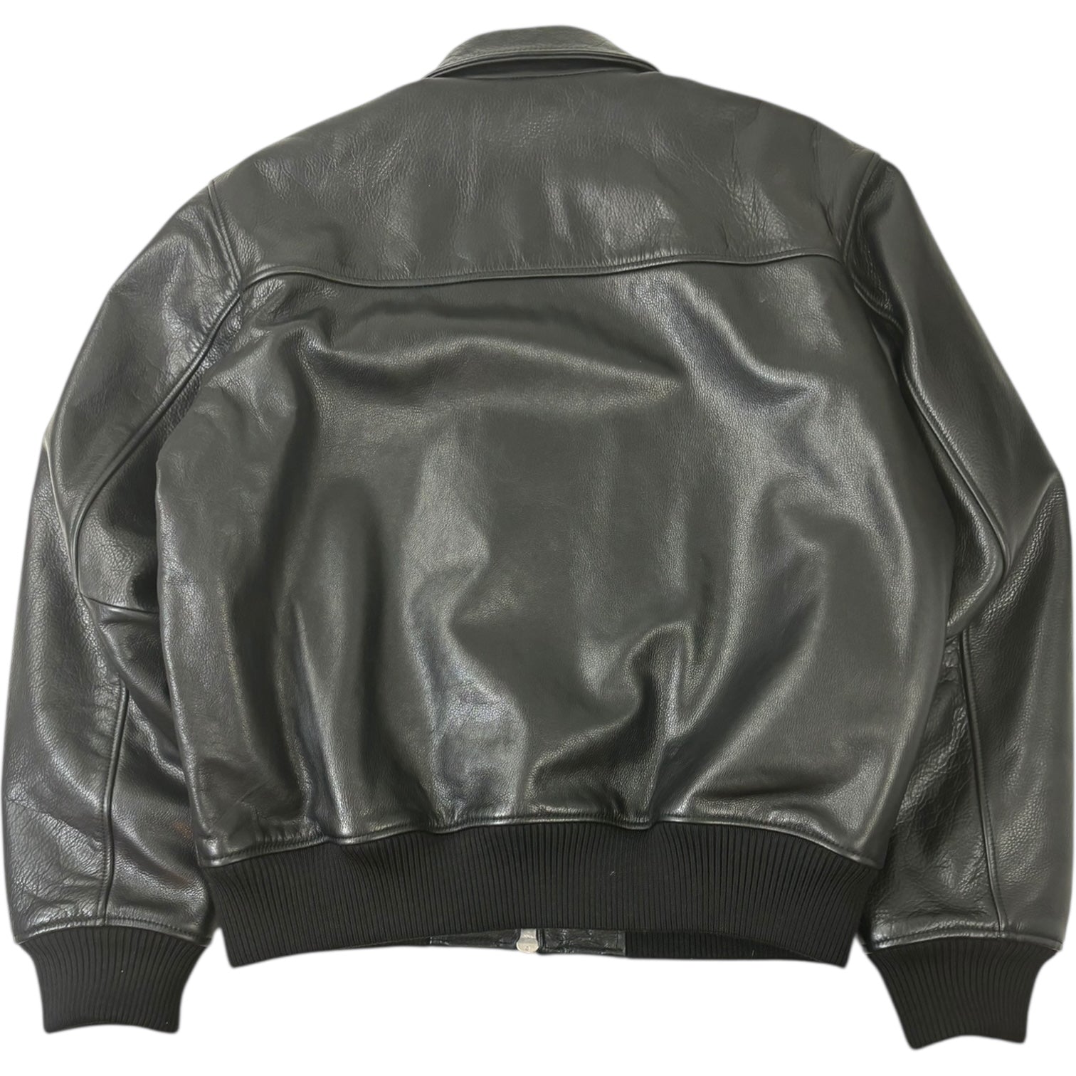 Stussy Leather Flight Jacket Black