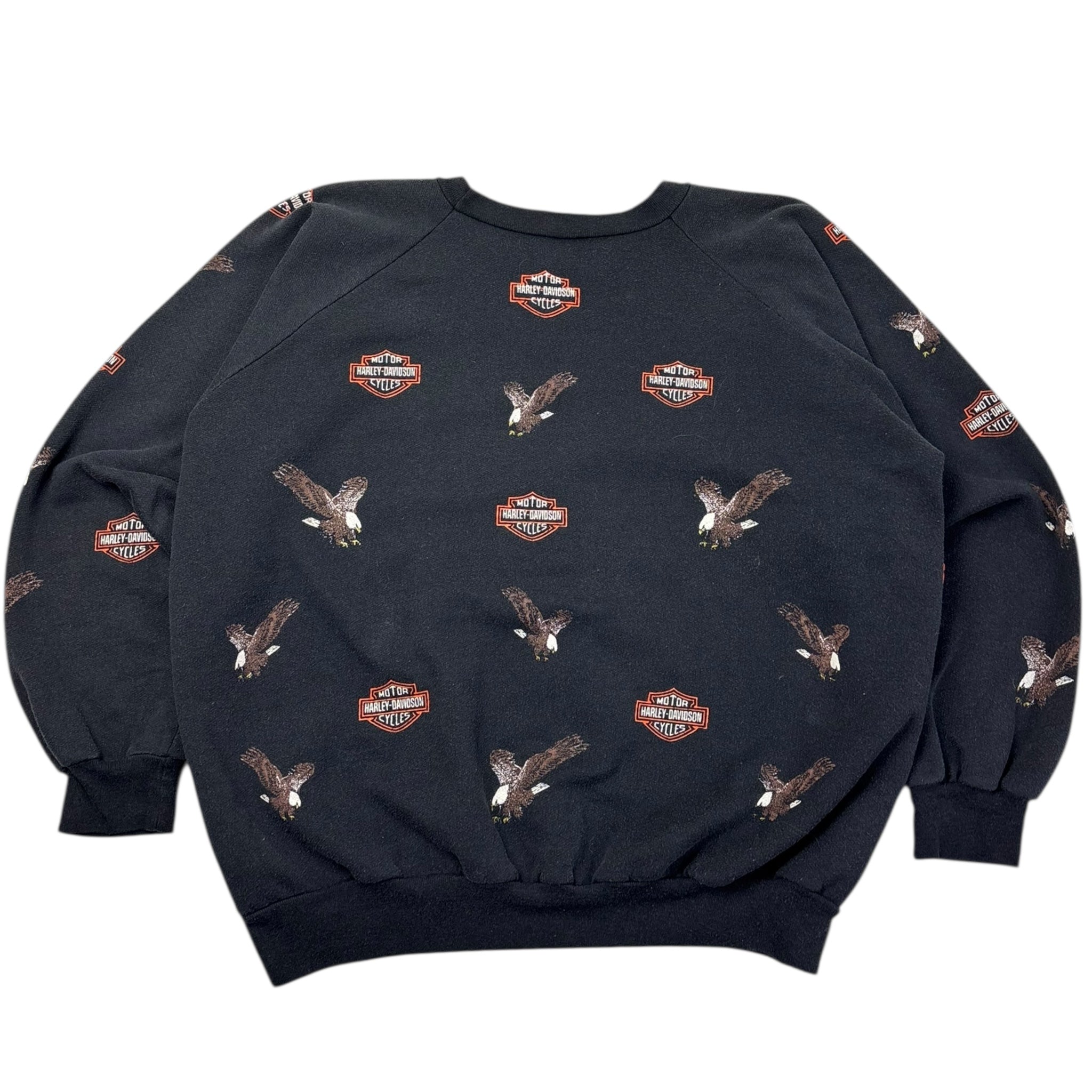 Vintage Harley Davidson Eagle Emblem AOP Crewneck