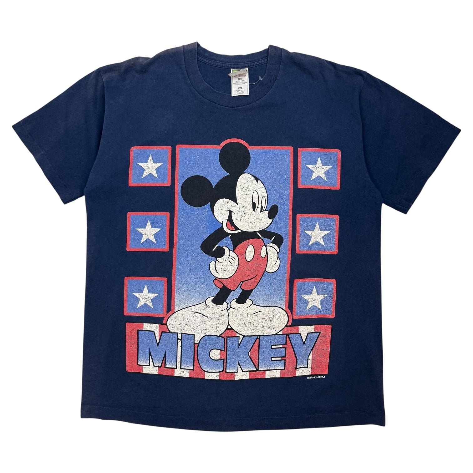 Vintage Disney Mickey Mouse USA Tee Navy Blue