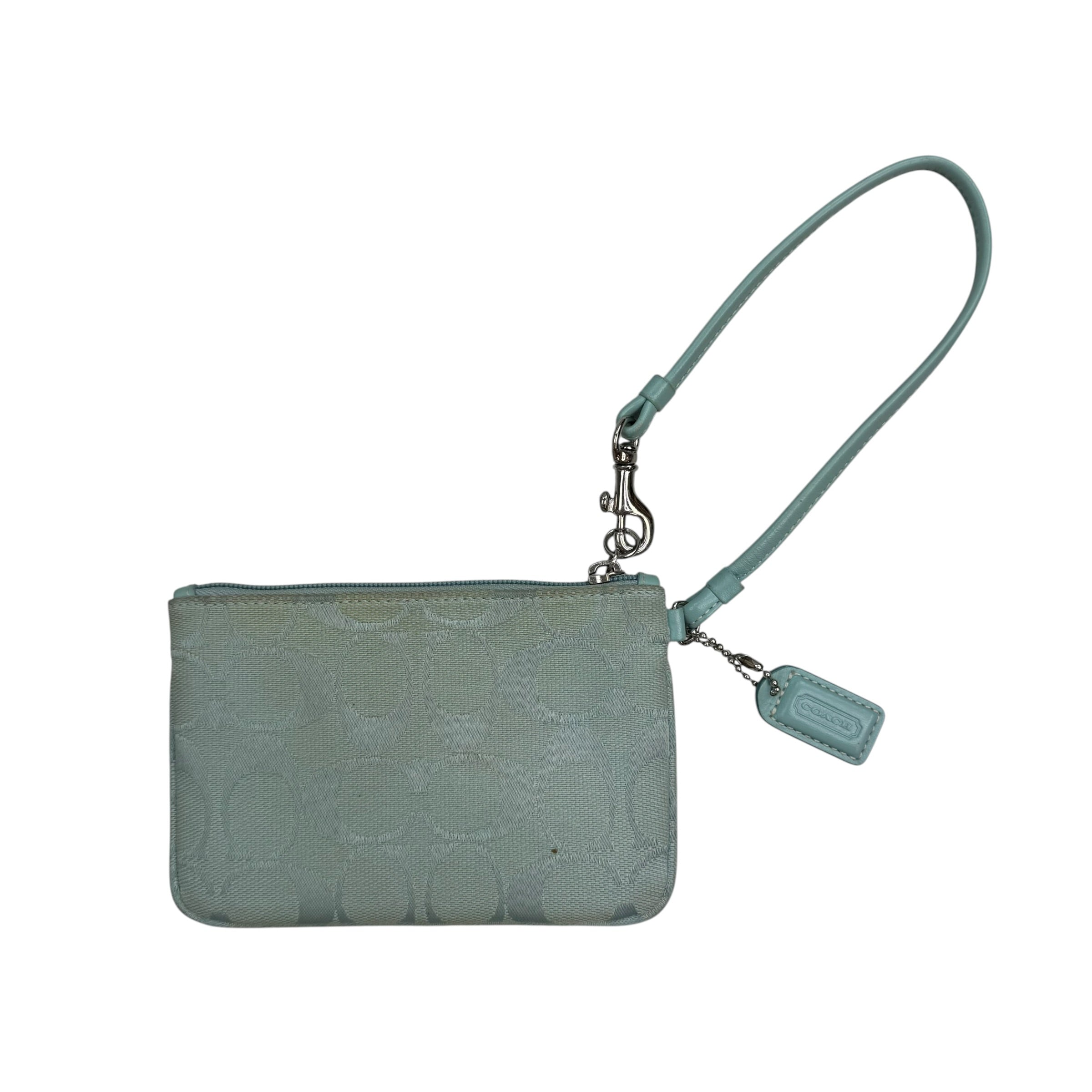 (W) Vintage Coach Coin Pouch Turquoise