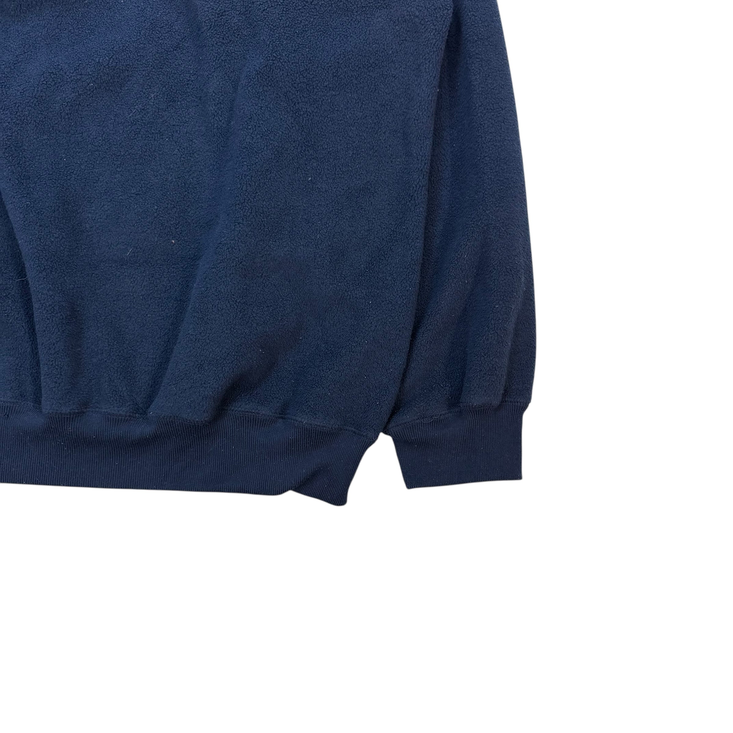 Vintage Tommy Hilfiger Quarter Zip Thermal Fleece Navy Blue Red