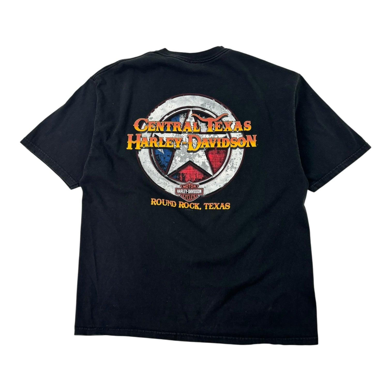 Vintage 2008 Harley Davidson of Round Rock, TX T-Shirt Black