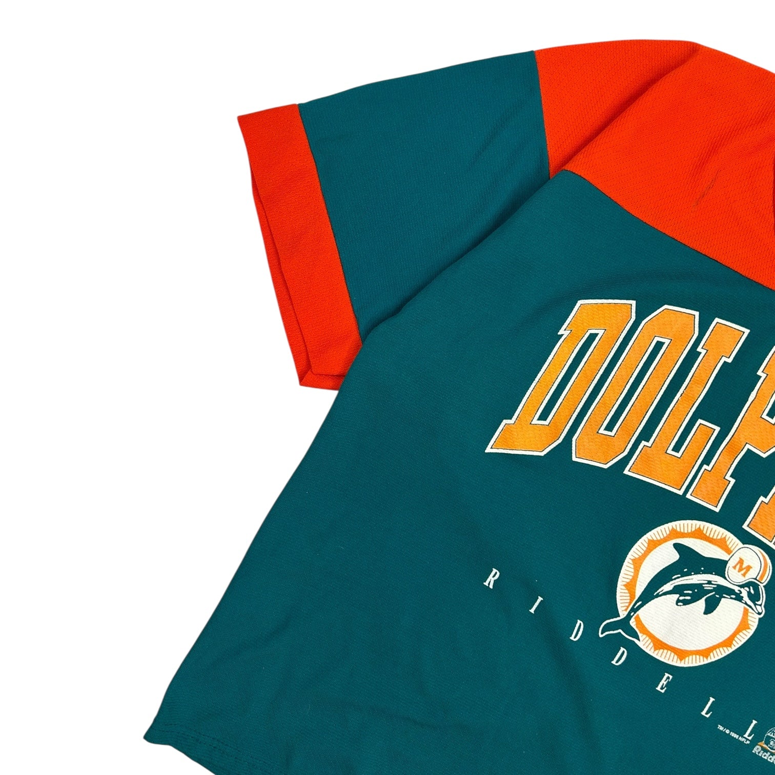 Vintage Riddell 1996 Miami Dolphins Jersey Orange/Teal