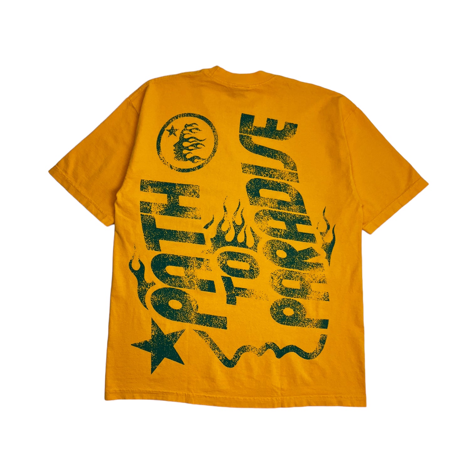 Hellstar Jesus Emblem T-Shirt Yellow