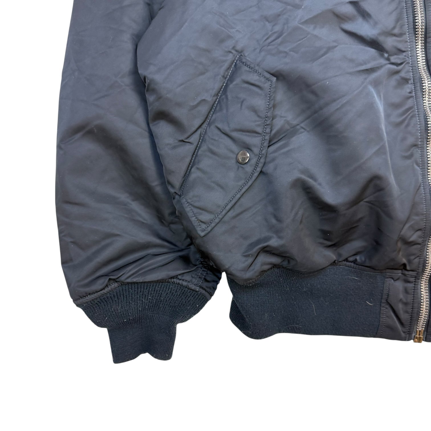 Vintage Alpha Industries Bomber Jacket Navy Blue