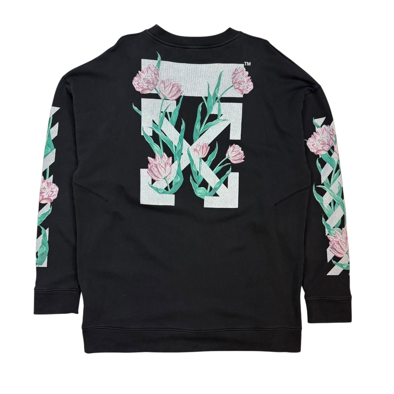 Off-White Arrows And Tulips Crewneck Black
