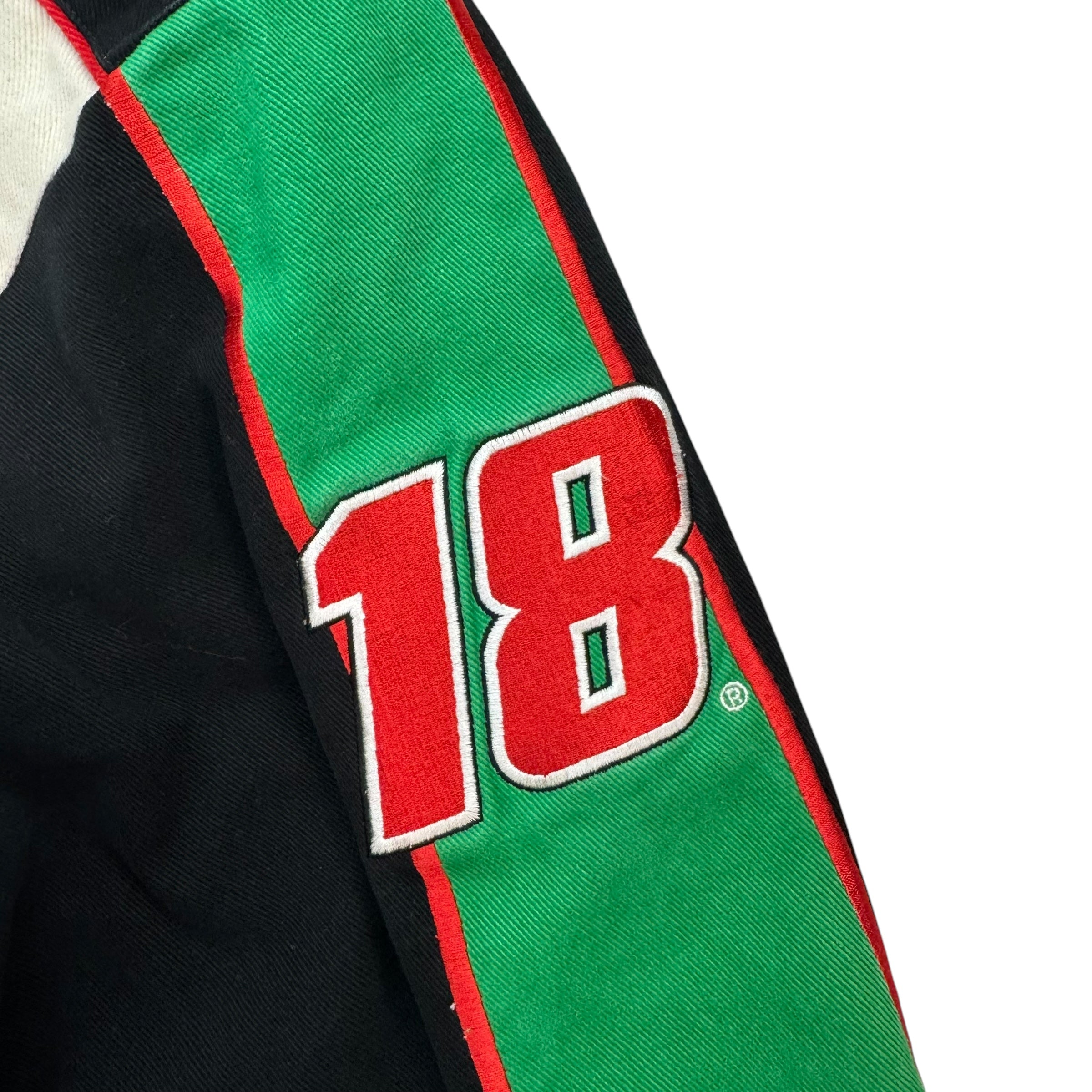 Vintage Jeff Hamilton NASCAR Interstate Batteries Bobby Labonte Racing Jacket Tricolor