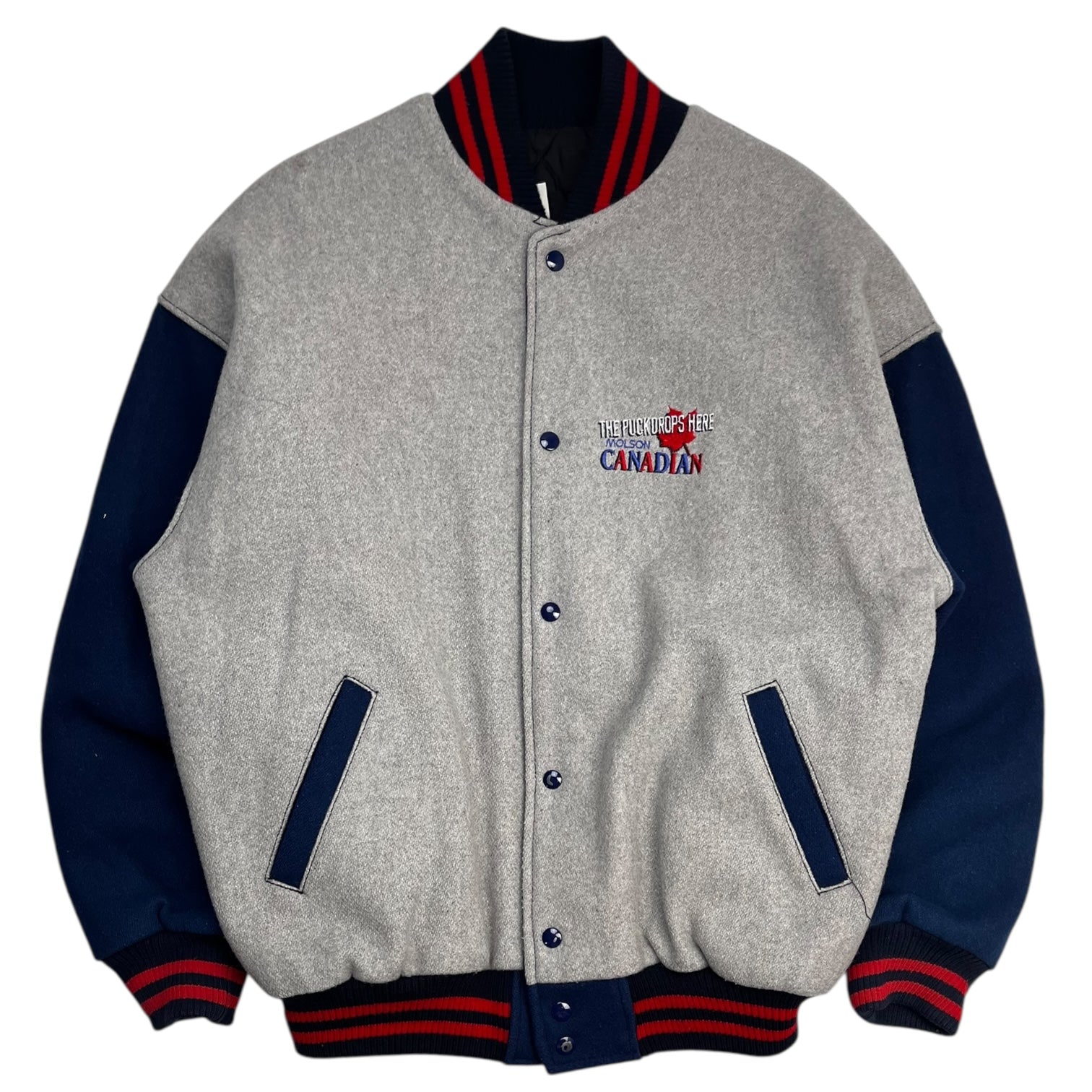 Vintage Molson Canadian “Puck Drops…” Wool Jacket
