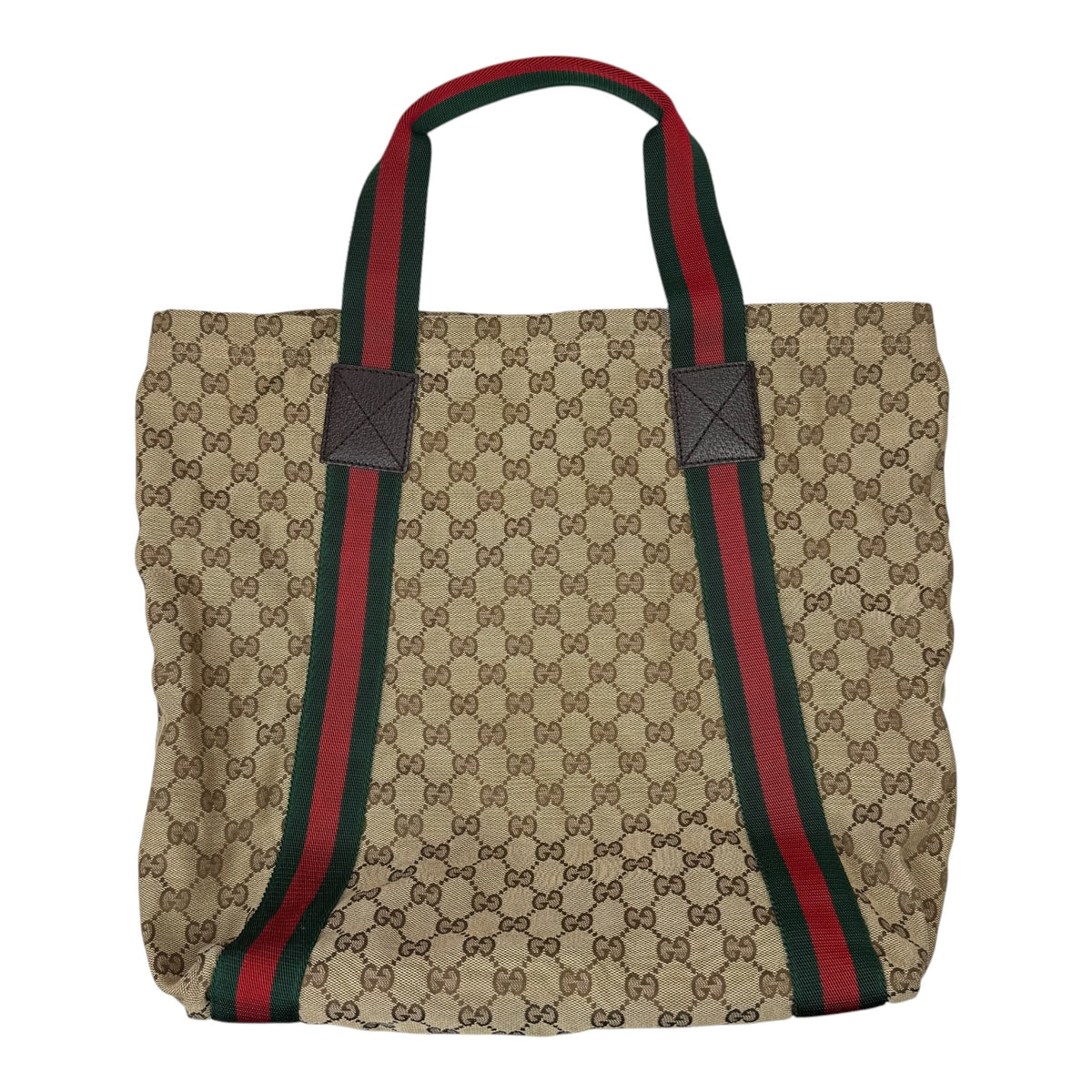 Gucci GG Canvas Web Tote Bag Beige