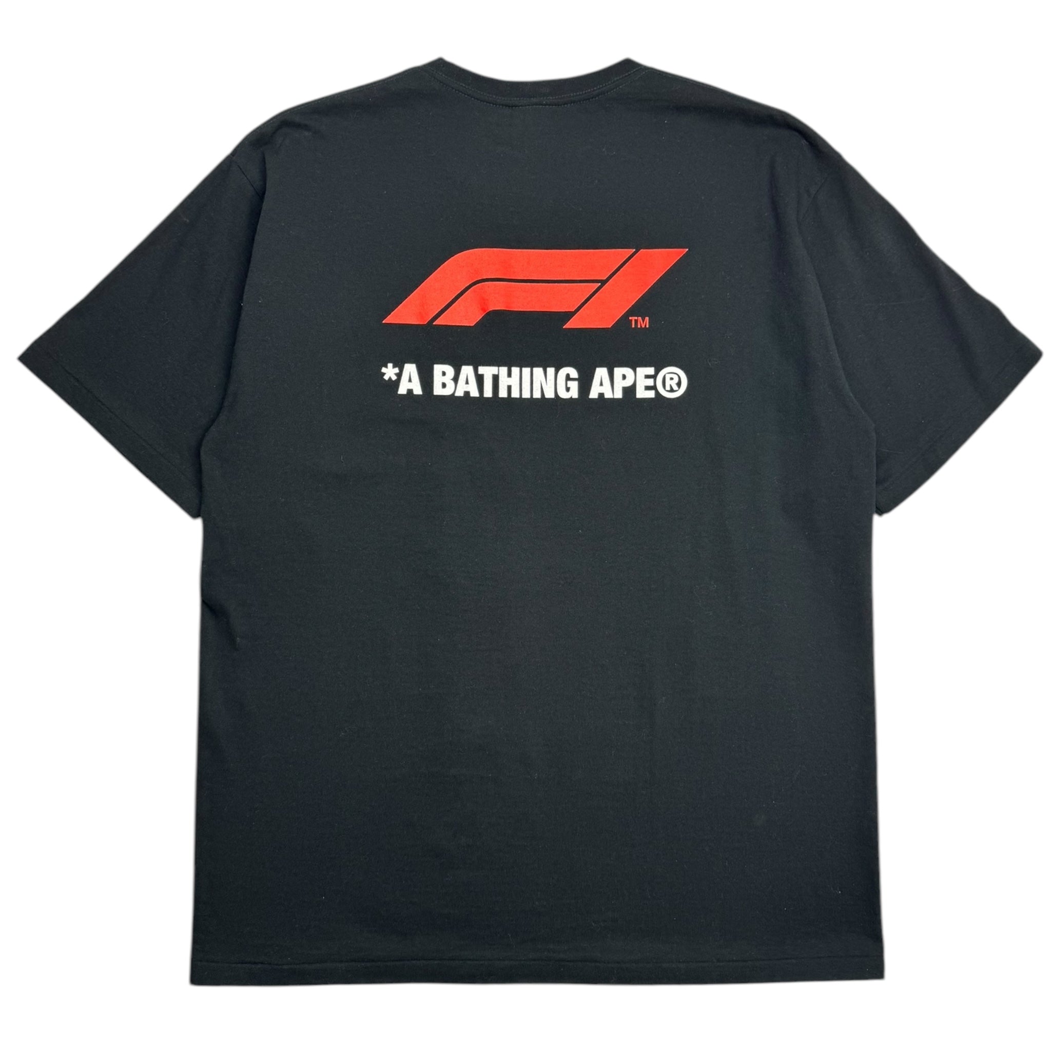 BAPE x F1 Photo Ape Head Tee Black