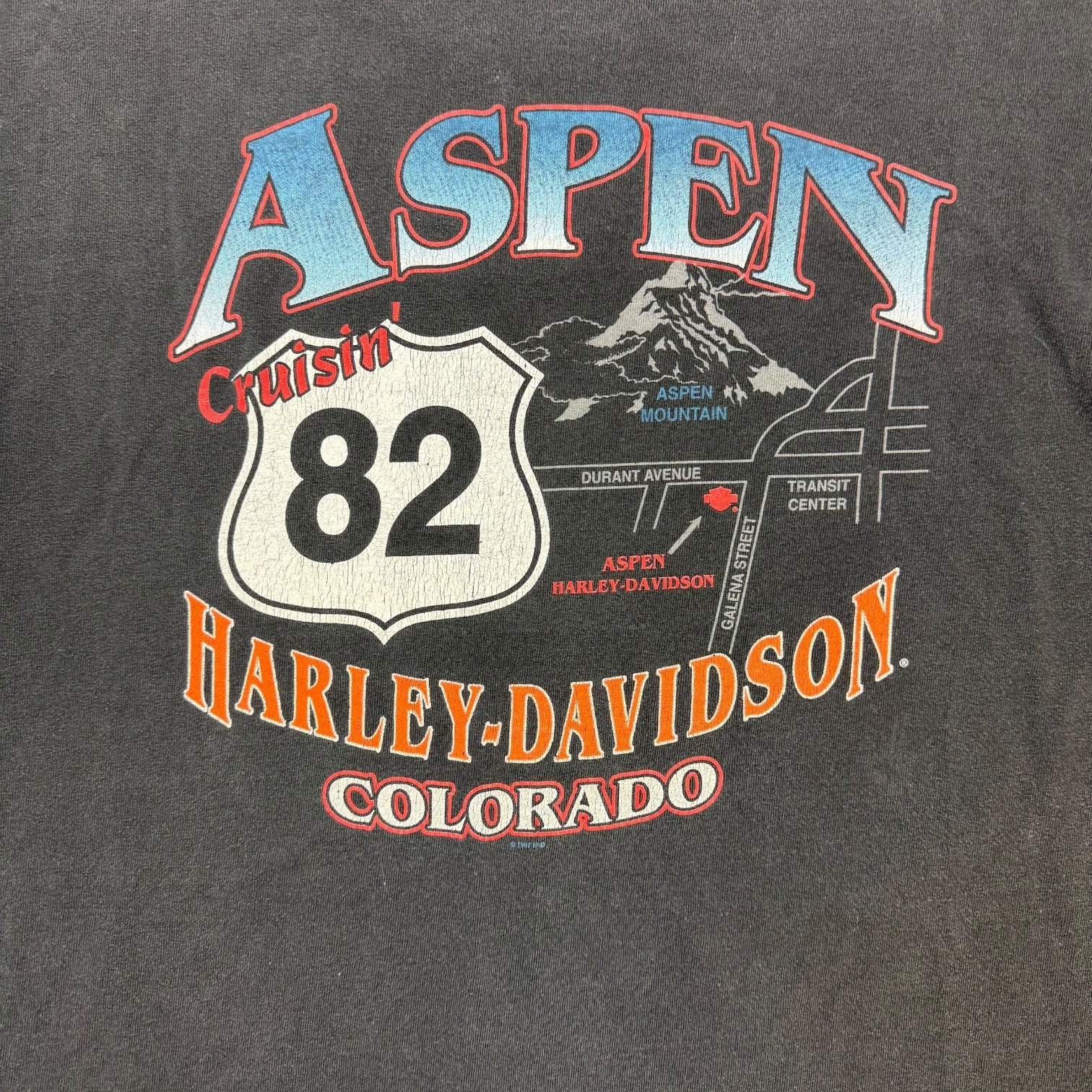 1997 Harley Davidson Of Aspen Tee Black