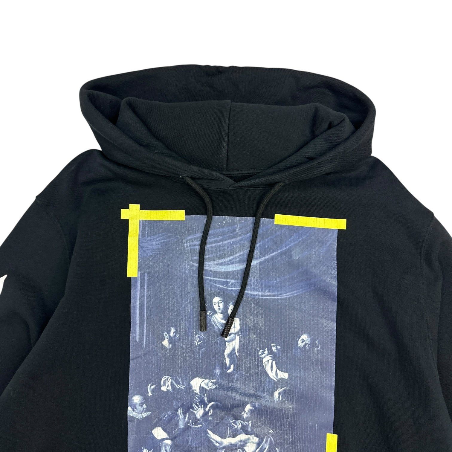Off-White Caravaggio Diagonal Hoodie Black