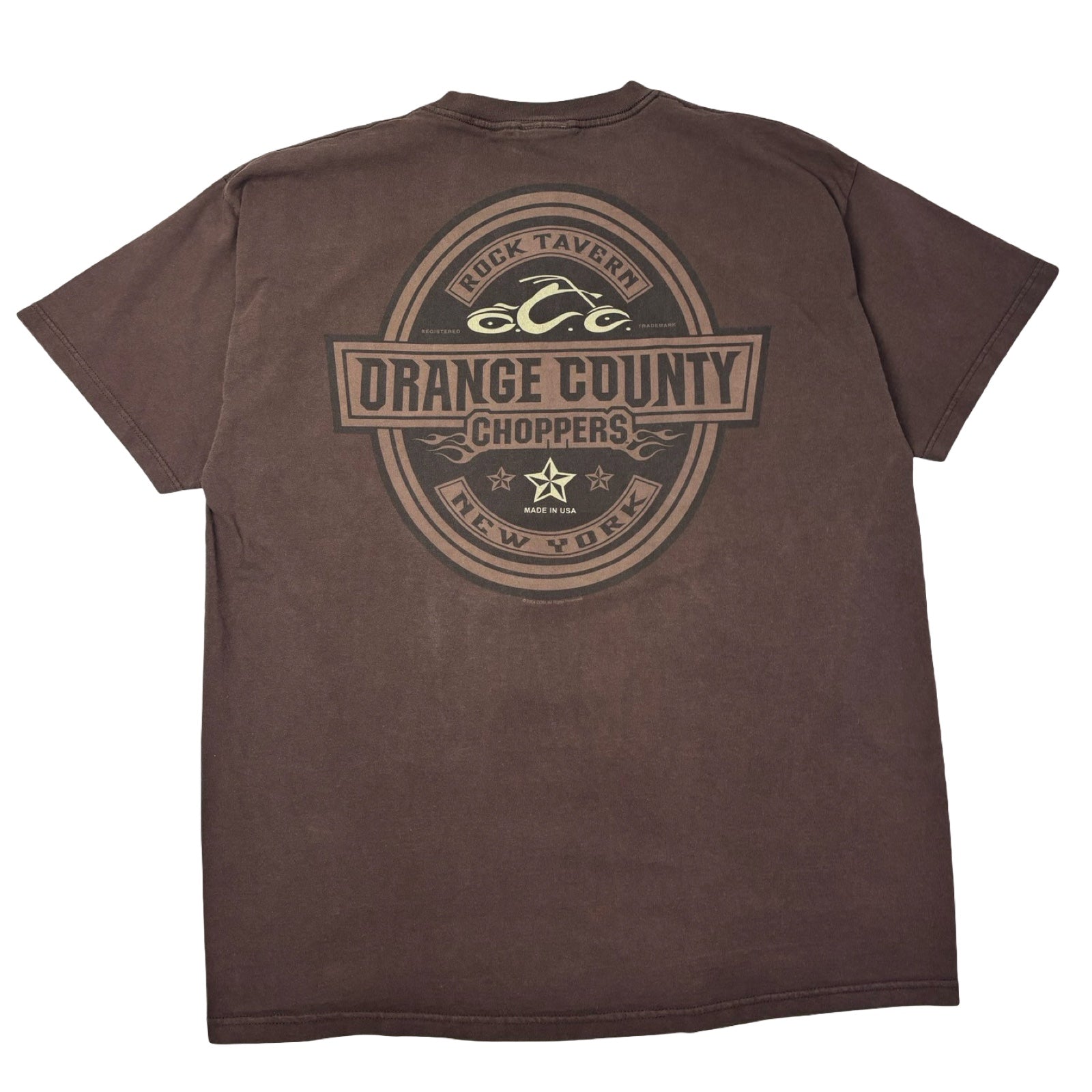 2004 Orange County Choppers Tavern New York T-Shirt Brown