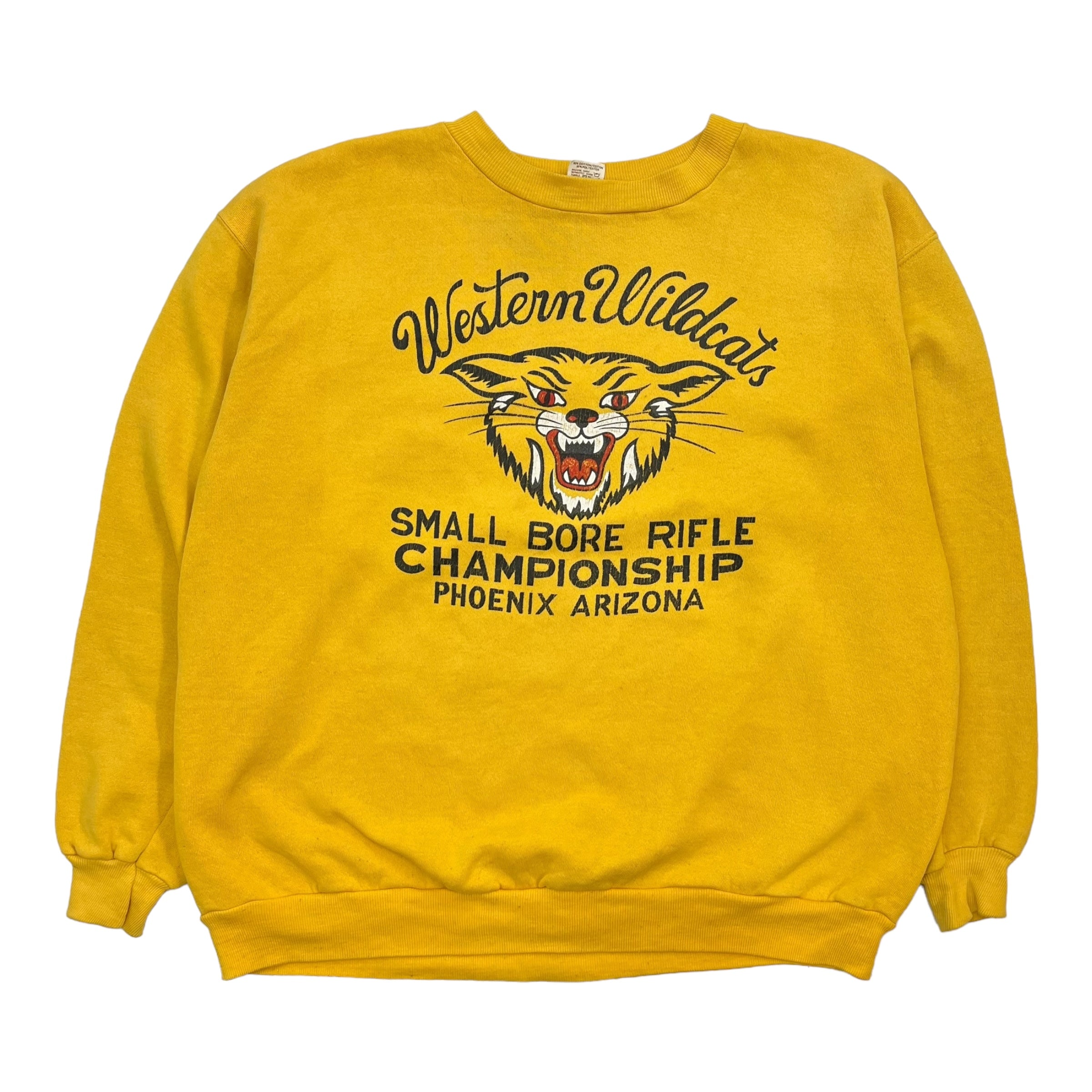 70’s Western Wildcats Russell Crewneck Yellow
