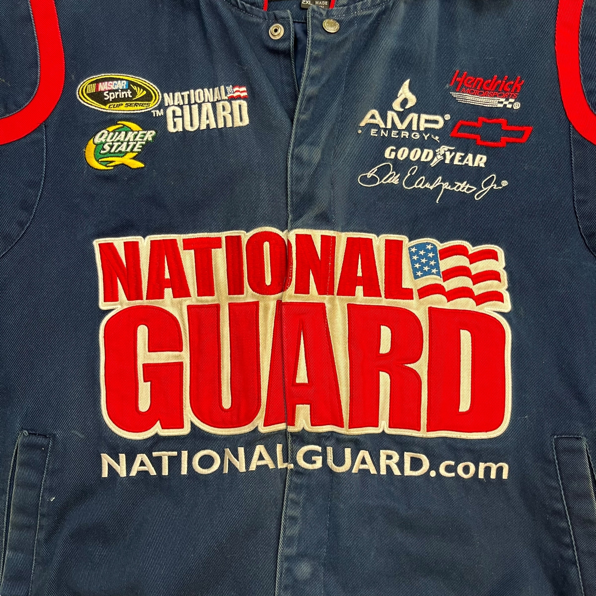 Vintage Dale Earnhardt Jr. Racing Jacket Dark Blue
