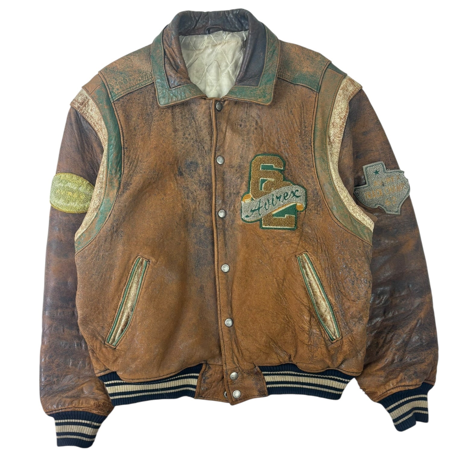 Vintage Avirex Varsity Collegiate Jacket Brown