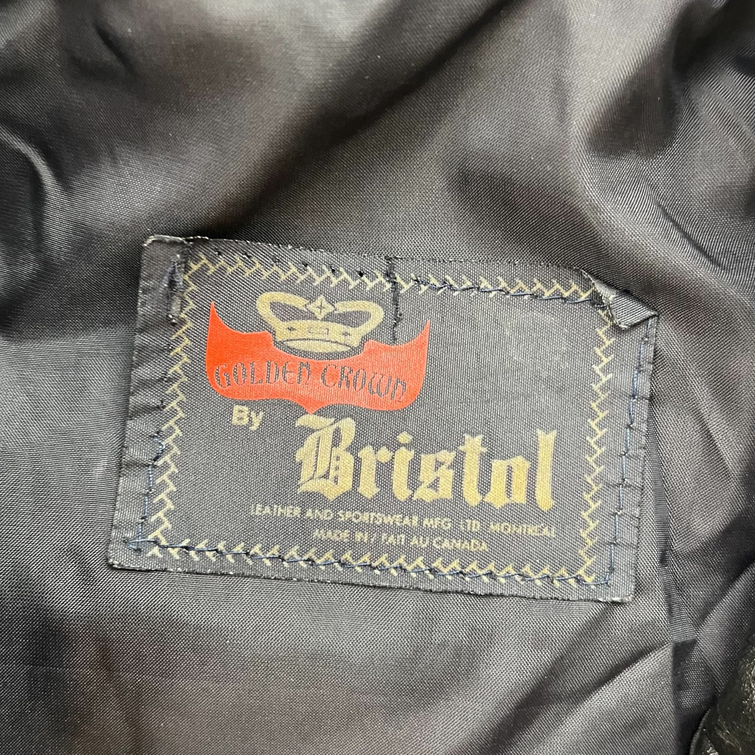 Vintage Bristol Biker Leather Jacket Black
