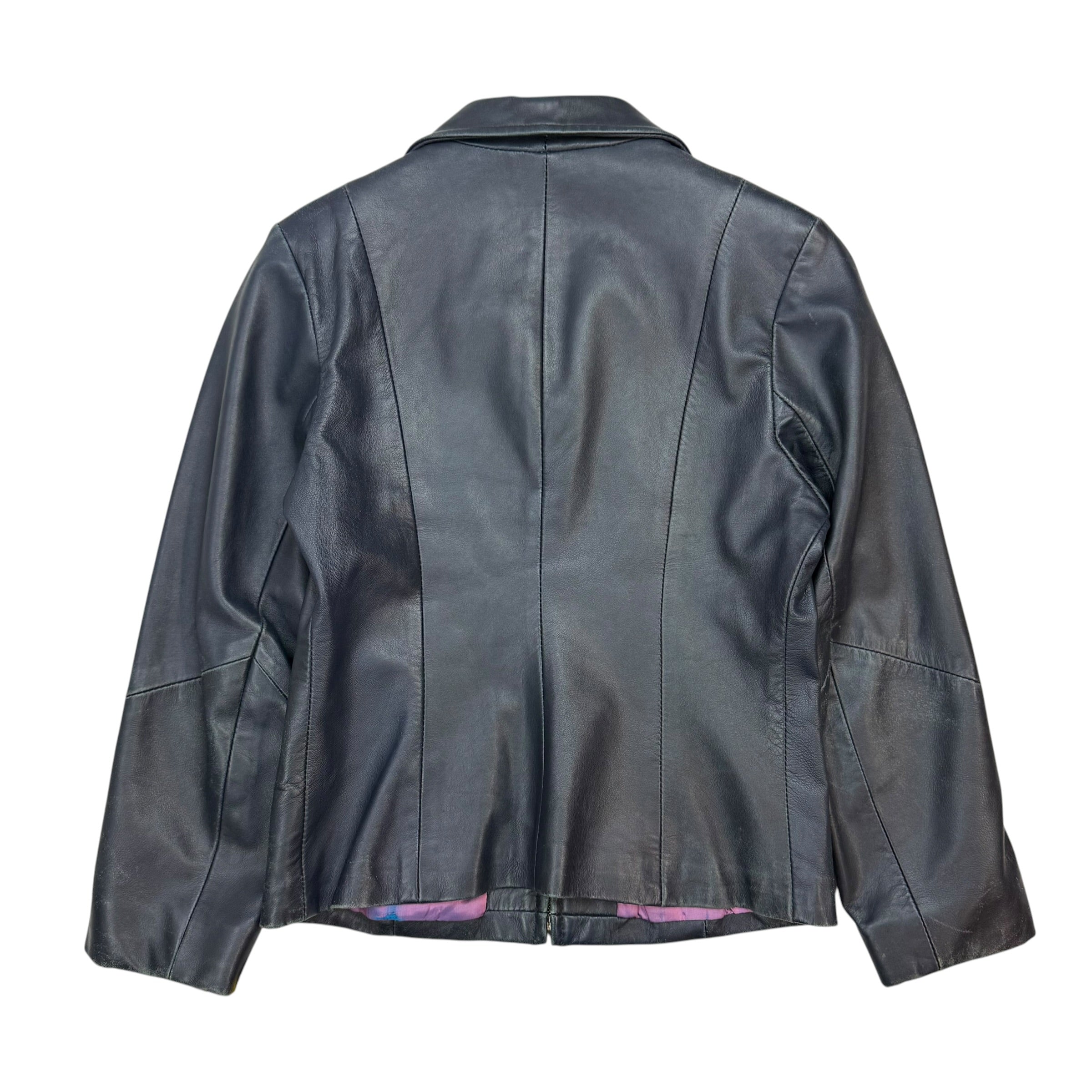 (W) Vintage Bod & Christensen Leather Jacket Black