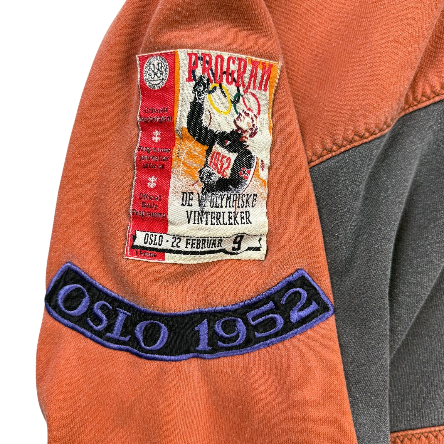 Vintage Adidas 1952 Oslo Olympic Winter Games Crewneck Sweater Peach