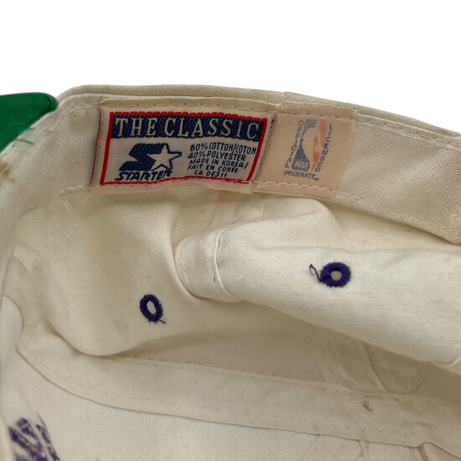 Vintage Los Angeles Lakers 2-Tone Strapback Hat White/Purple