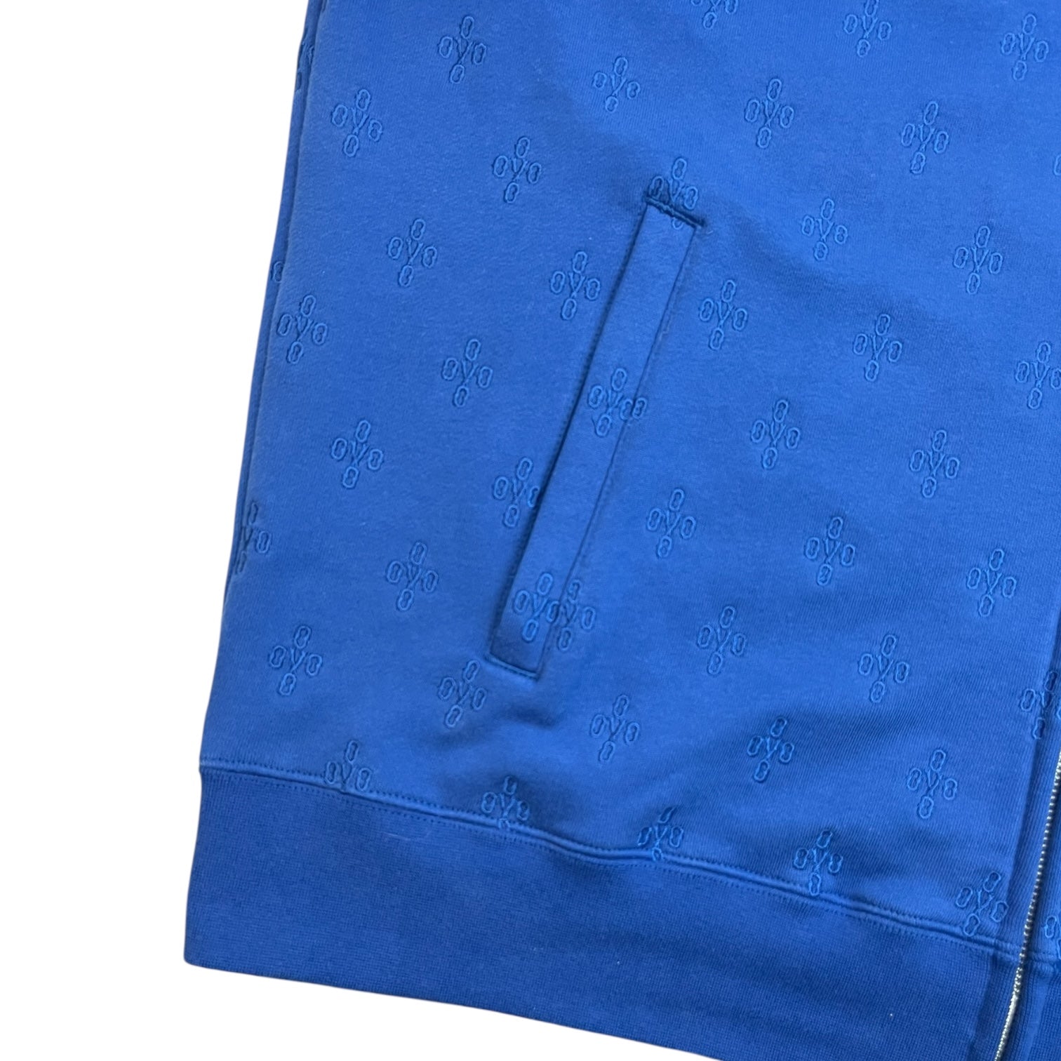 OVO Monogram Cotton Fleece Vest Blue