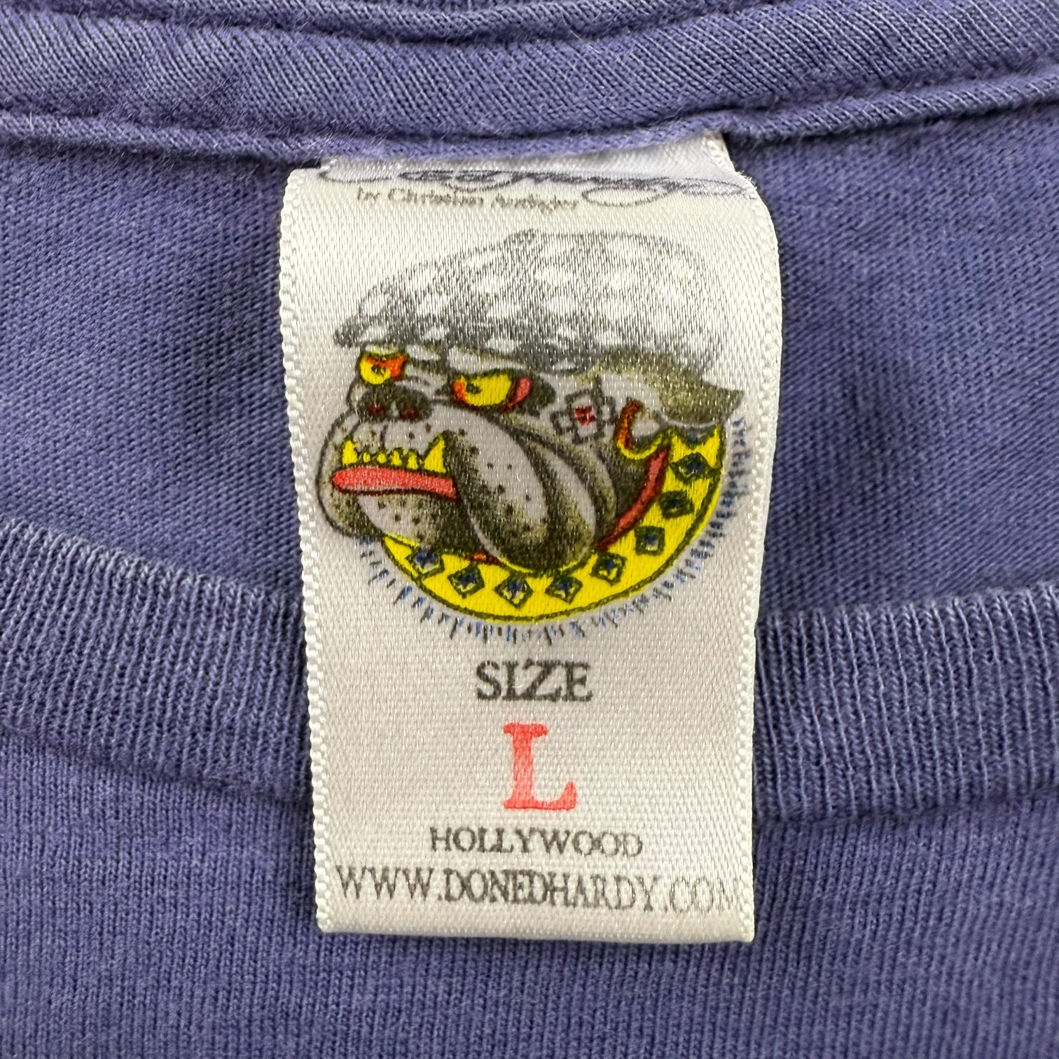 Vintage Y2K Ed Hardy By Christian Audigier Heart Tee Purple