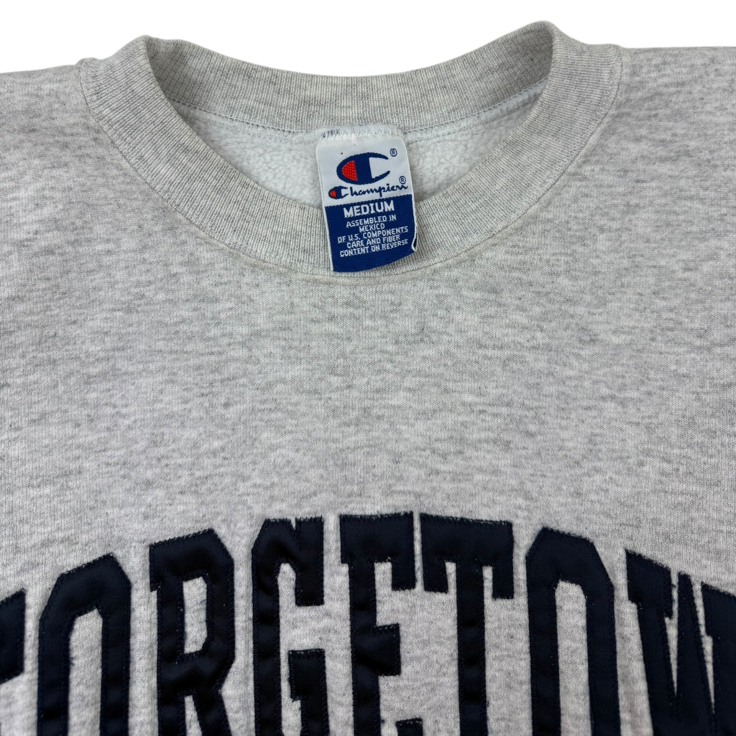 Vintage Champion Georgetown University Crewneck Grey
