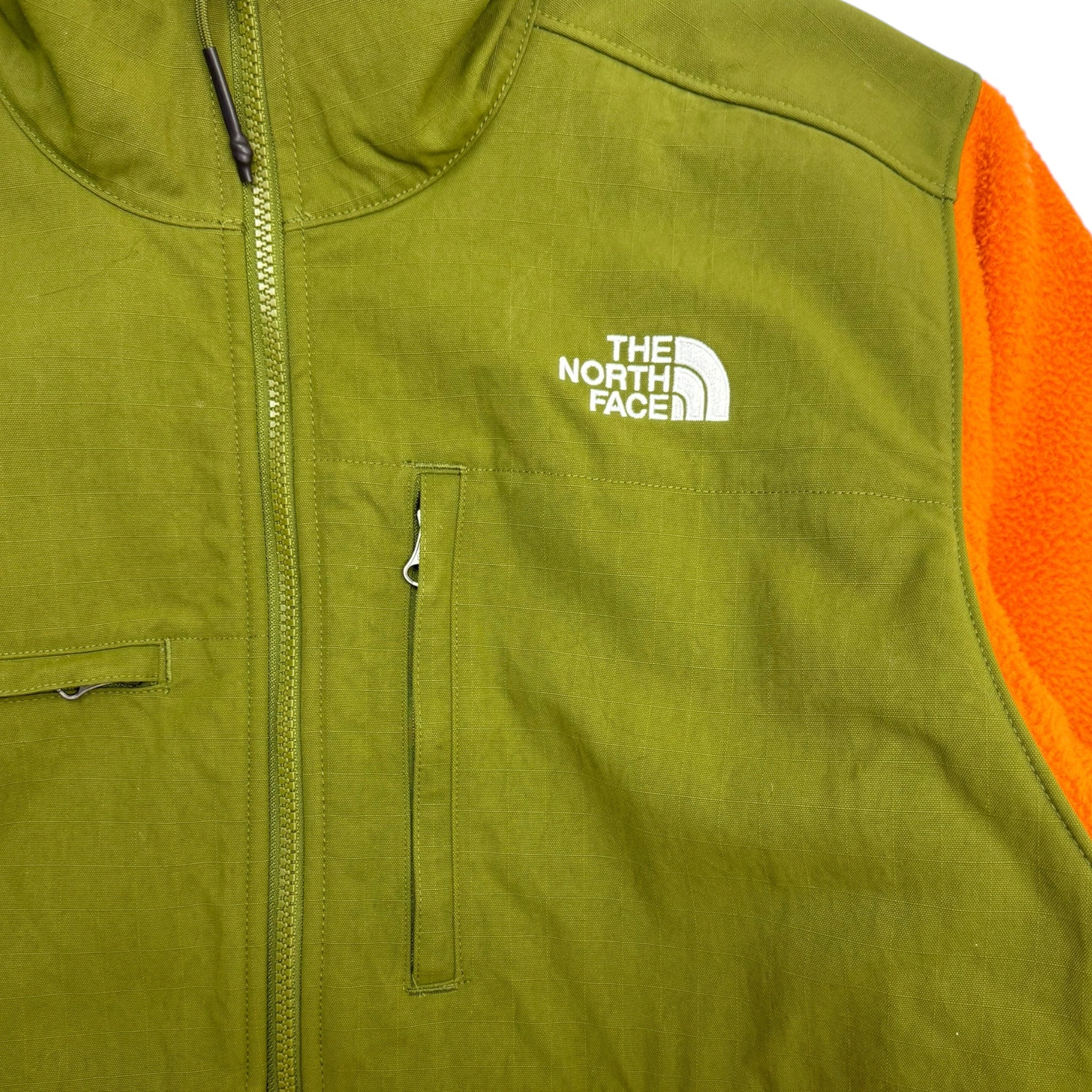 The North Face Denali Fleece Zip Jacket Orange/Green