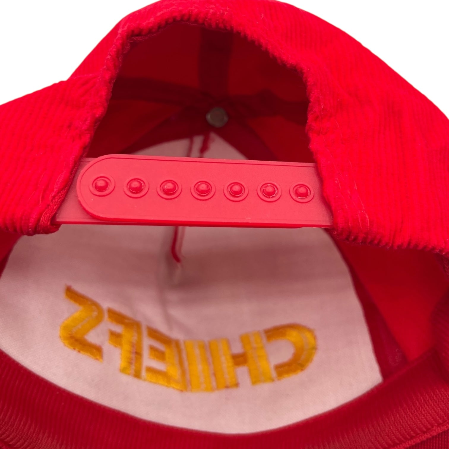 Vintage Kansas City Chiefs Corduroy Snapback Hat Red