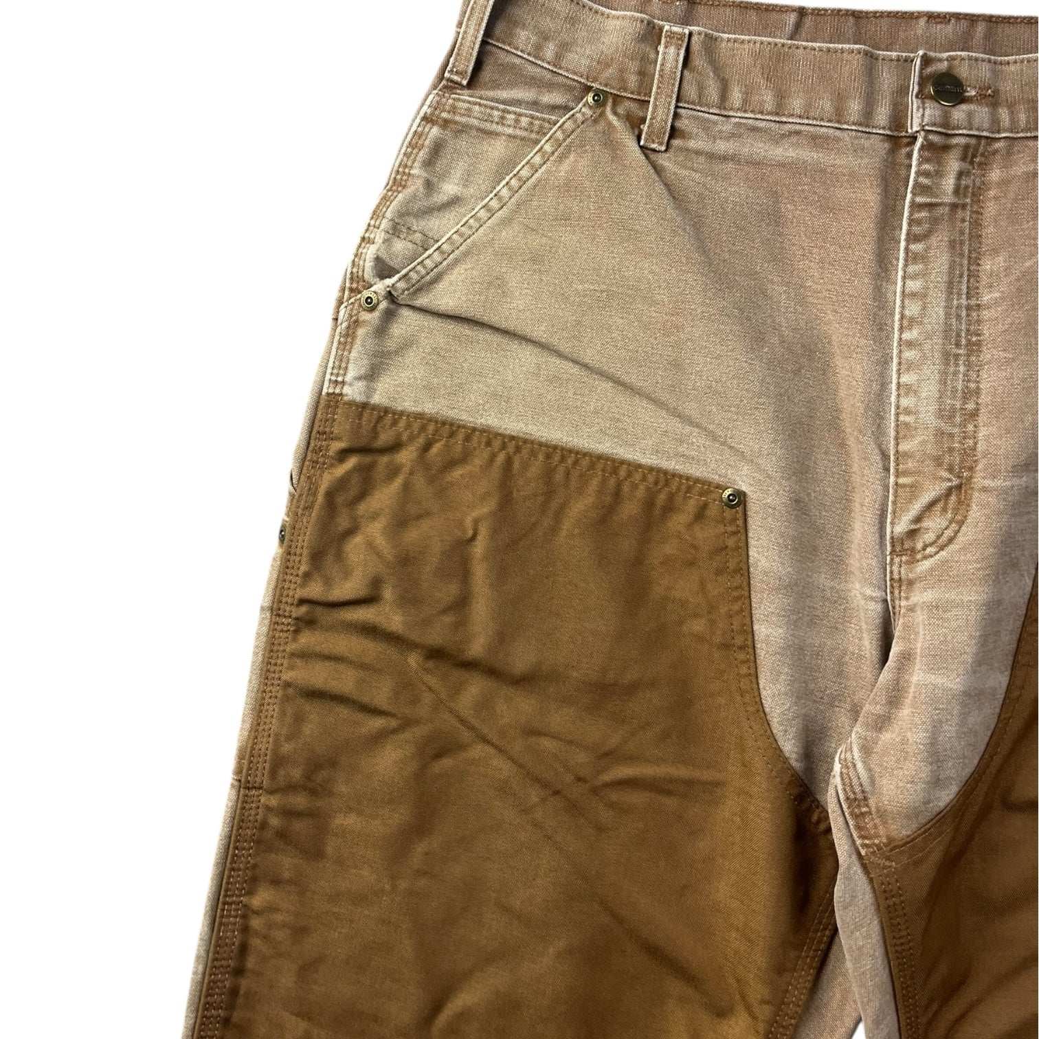 Vintage Carhartt Ripstop Double Knee Pants Dark Tan