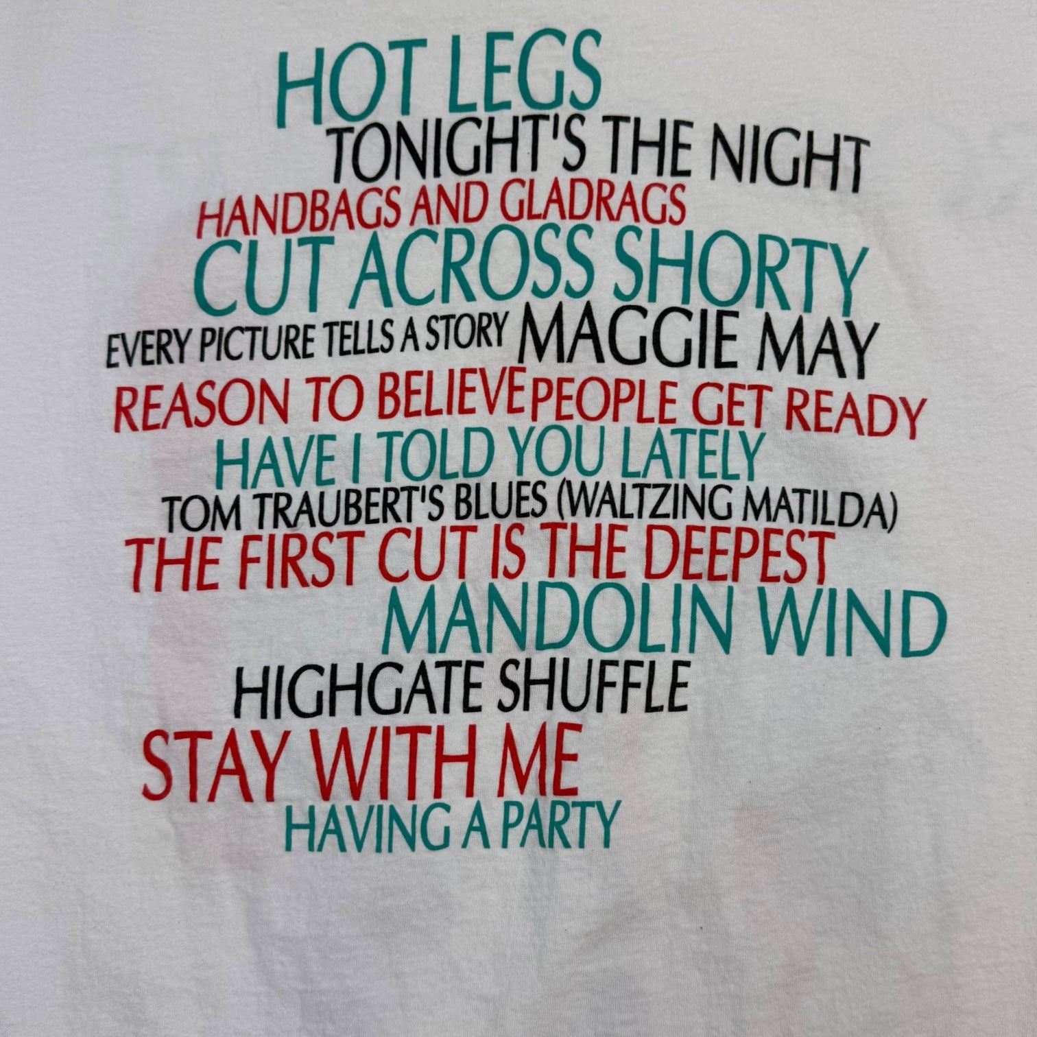 1993 Rod Stewart Tee White