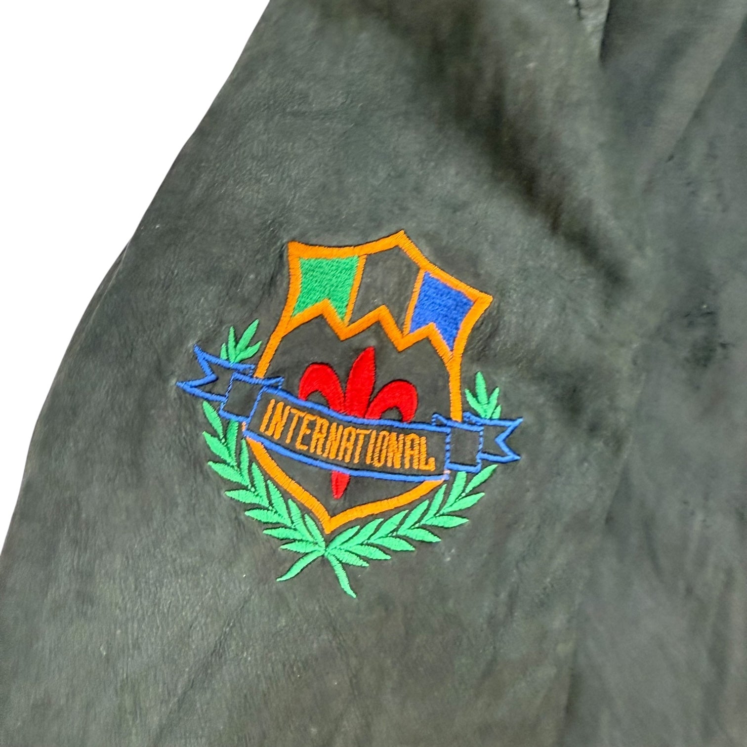 1990s Disney Mickey Mouse International Leather Jacket Black