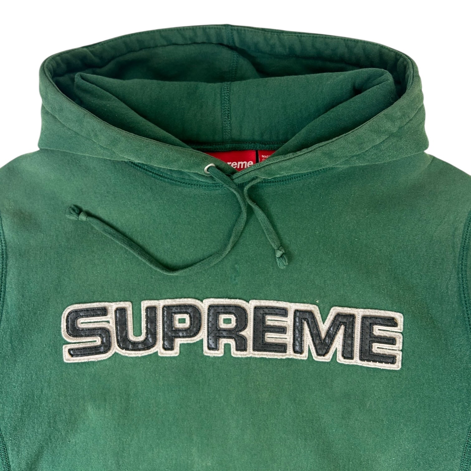 Supreme Perforated Leather Hoodie Green