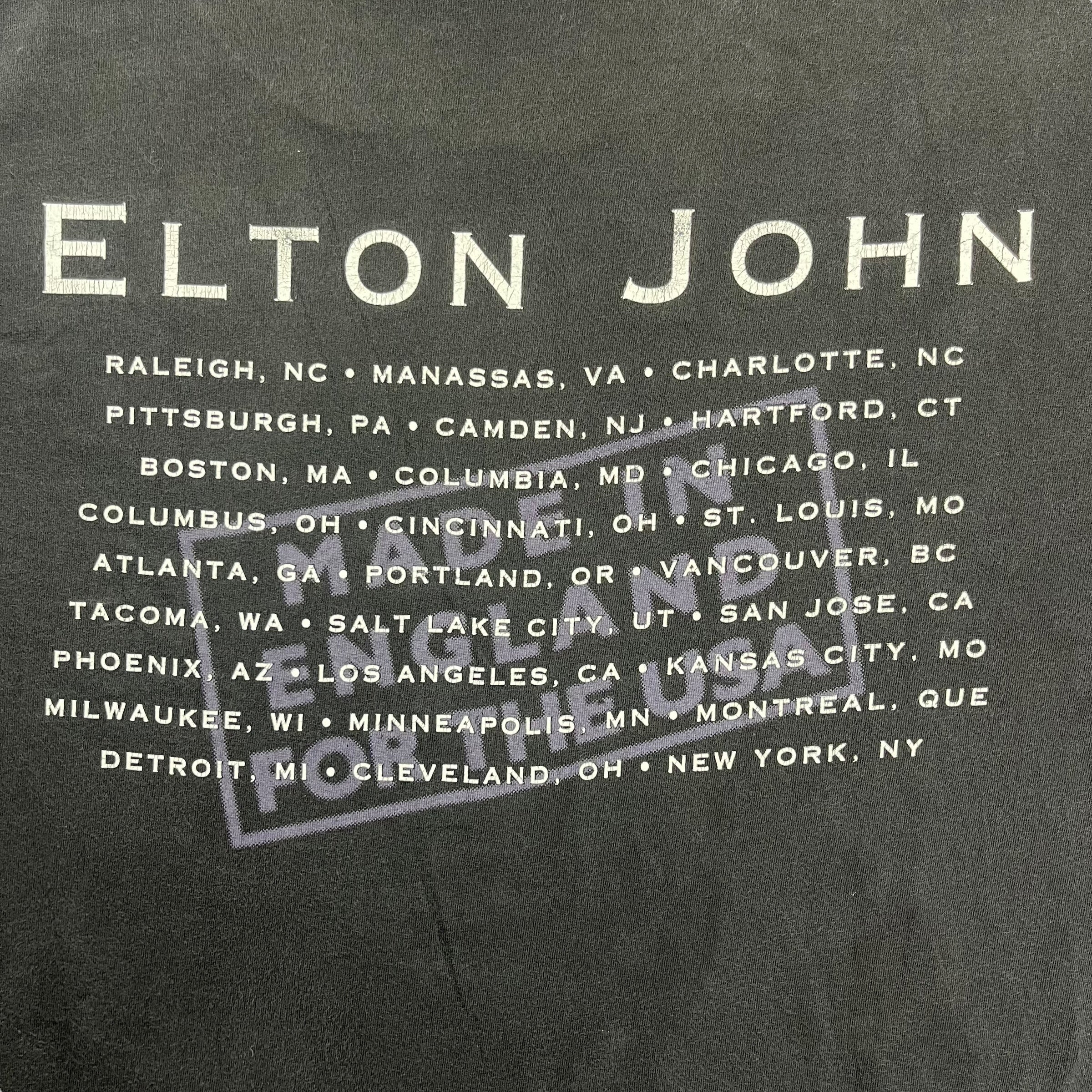 Vintage Elton John Made In England Tee Black