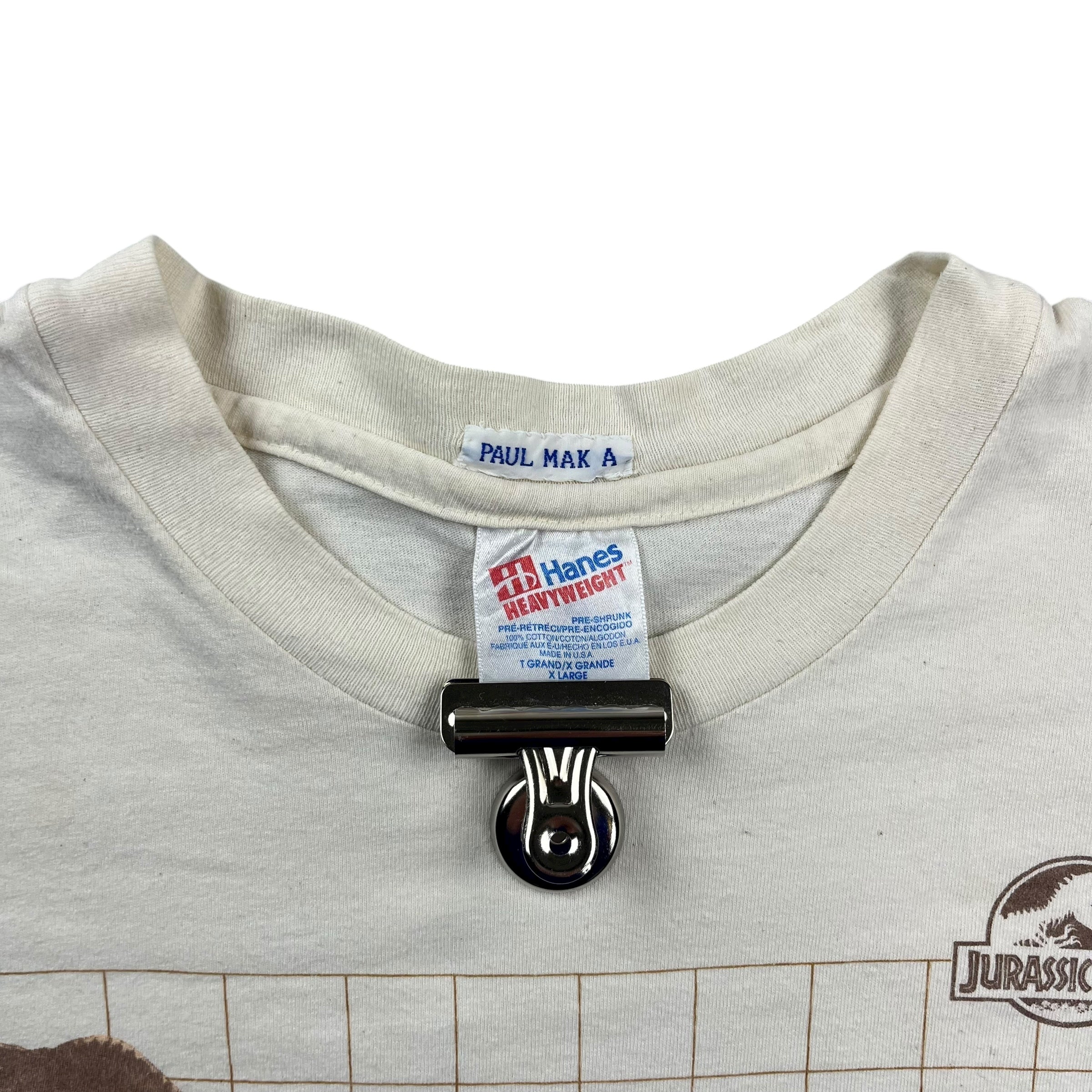 1993 Jurassic Park Tyrannosaurus Rex Tee White