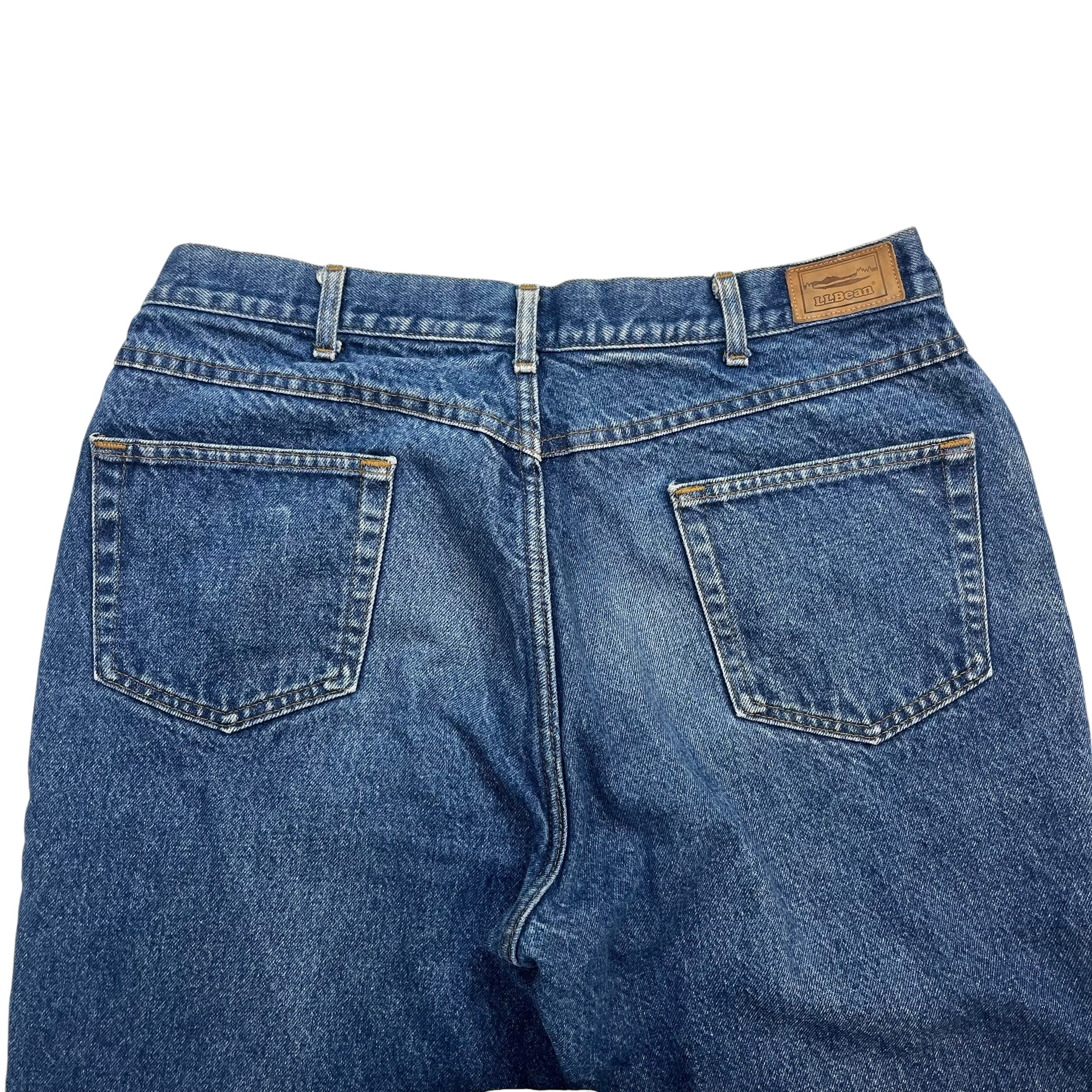 Vintage LL Bean Lined Denim Pants Dark Wash