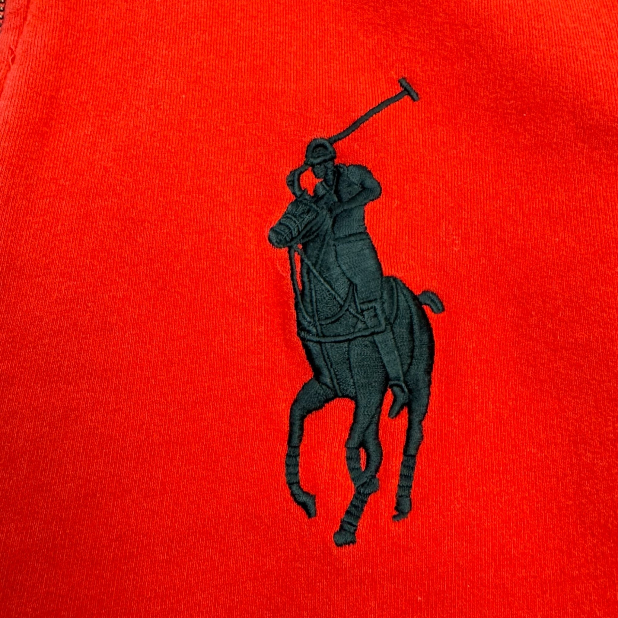 Vintage Polo Ralph Lauren Big Pony Zip Sweater Red