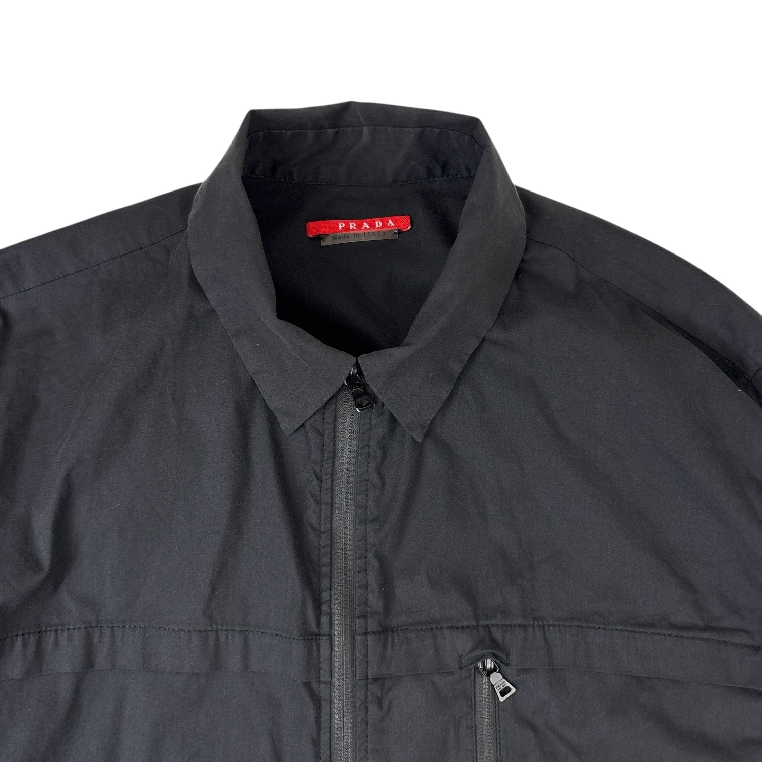 Prada SS08 Zip Shirt Jacket Black