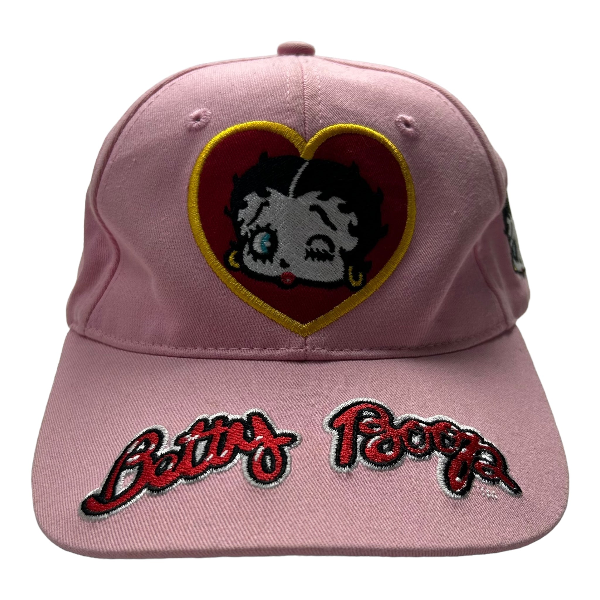 Y2K Betty Boop Embroidered Hat Pink