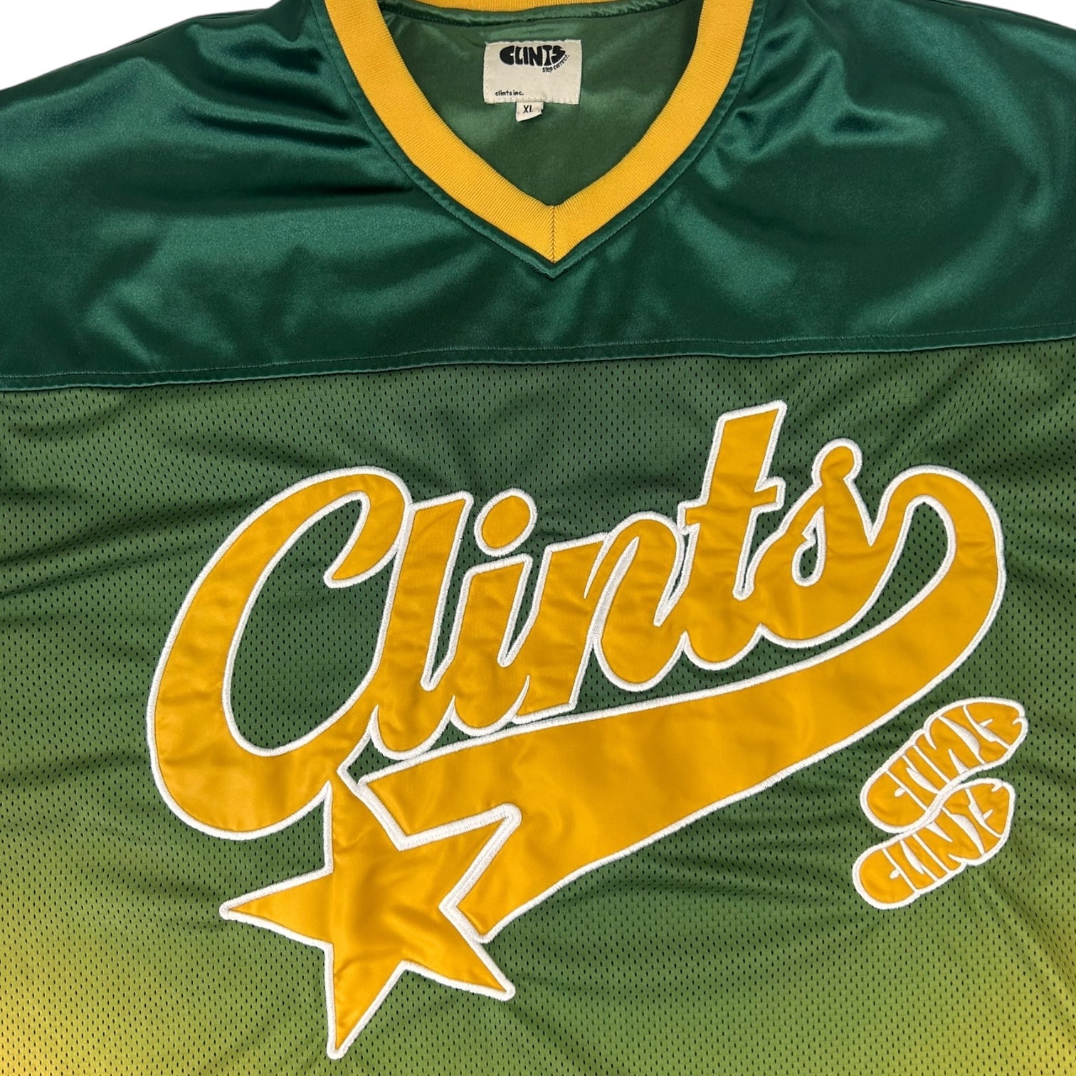 Vintage Clint’s Football Jersey Green/Yellow