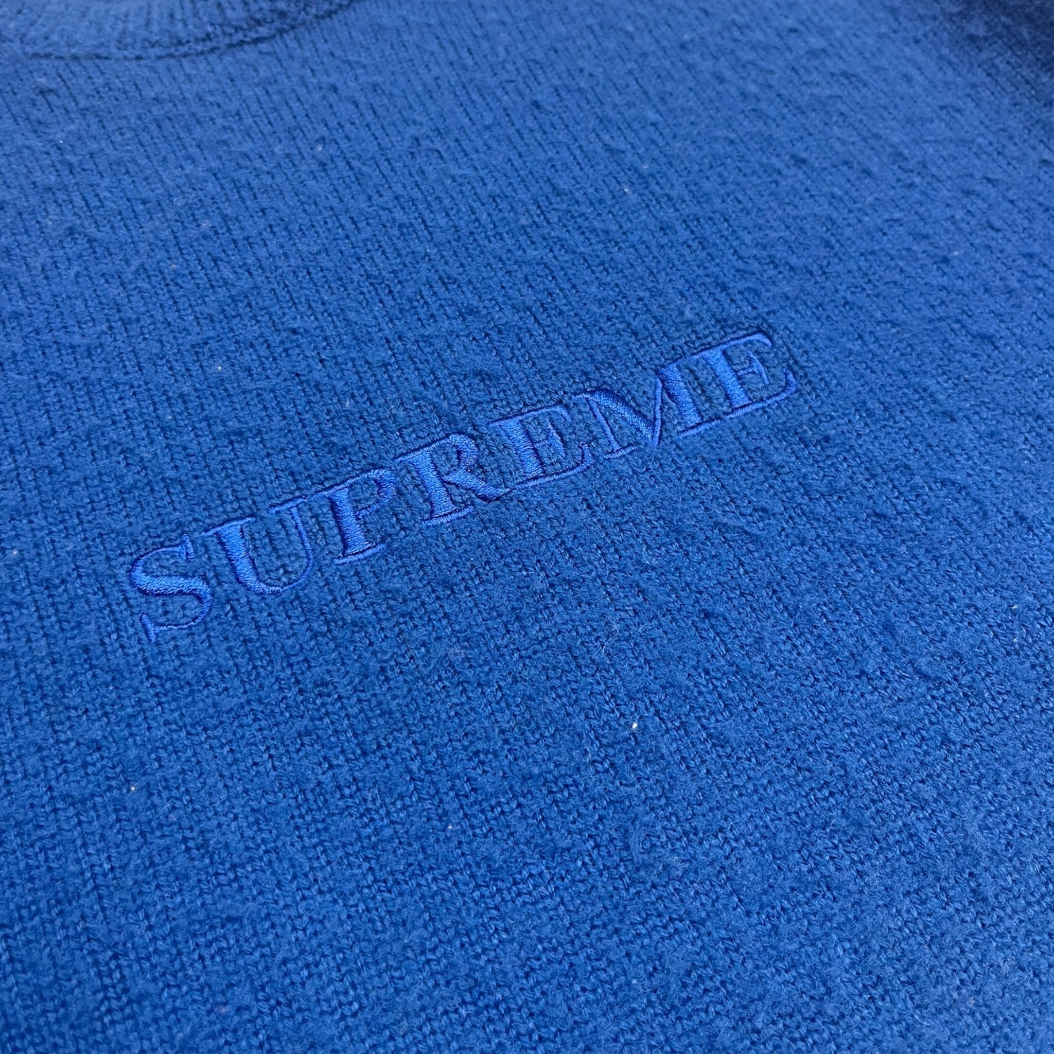 Supreme Pilled Sweater Blue