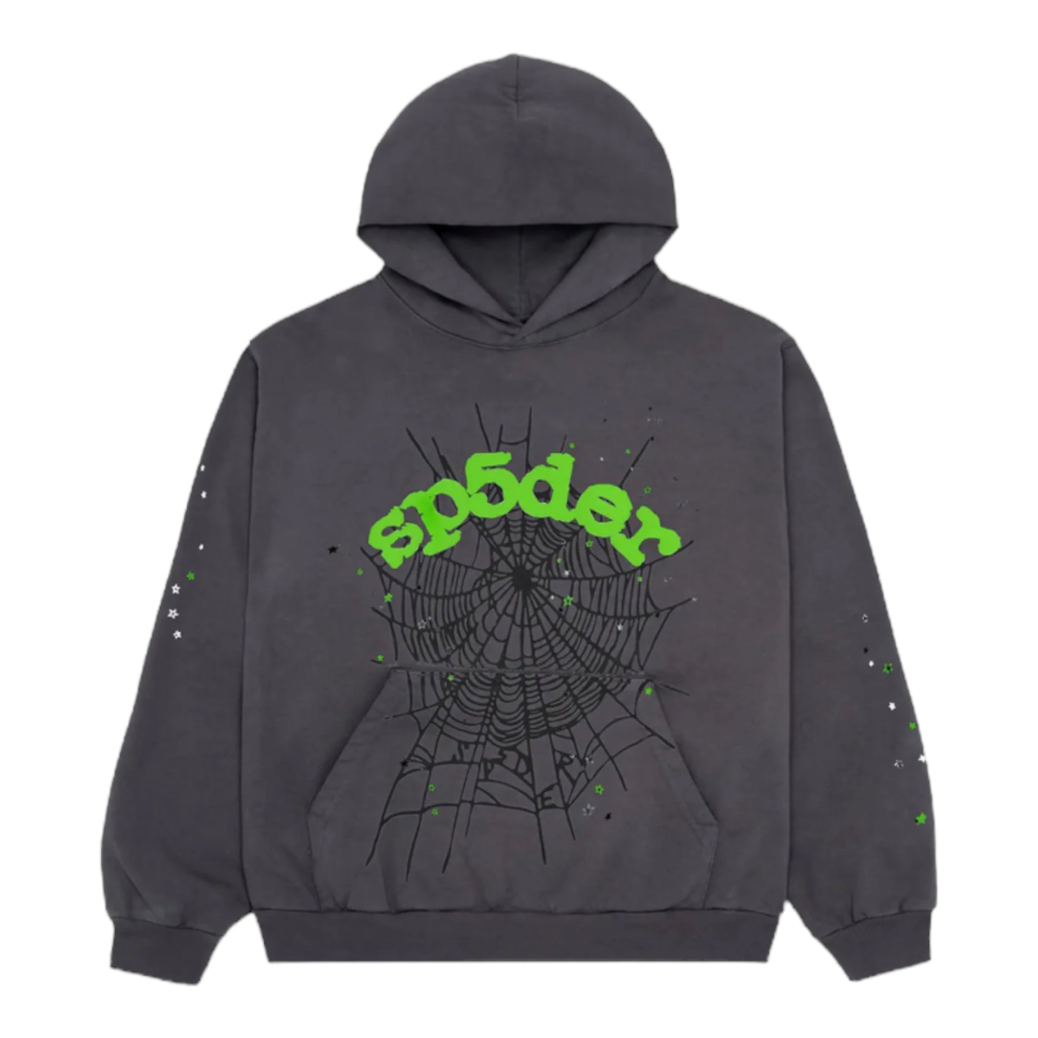 Sp5der Wait Web Hoodie Slate Grey